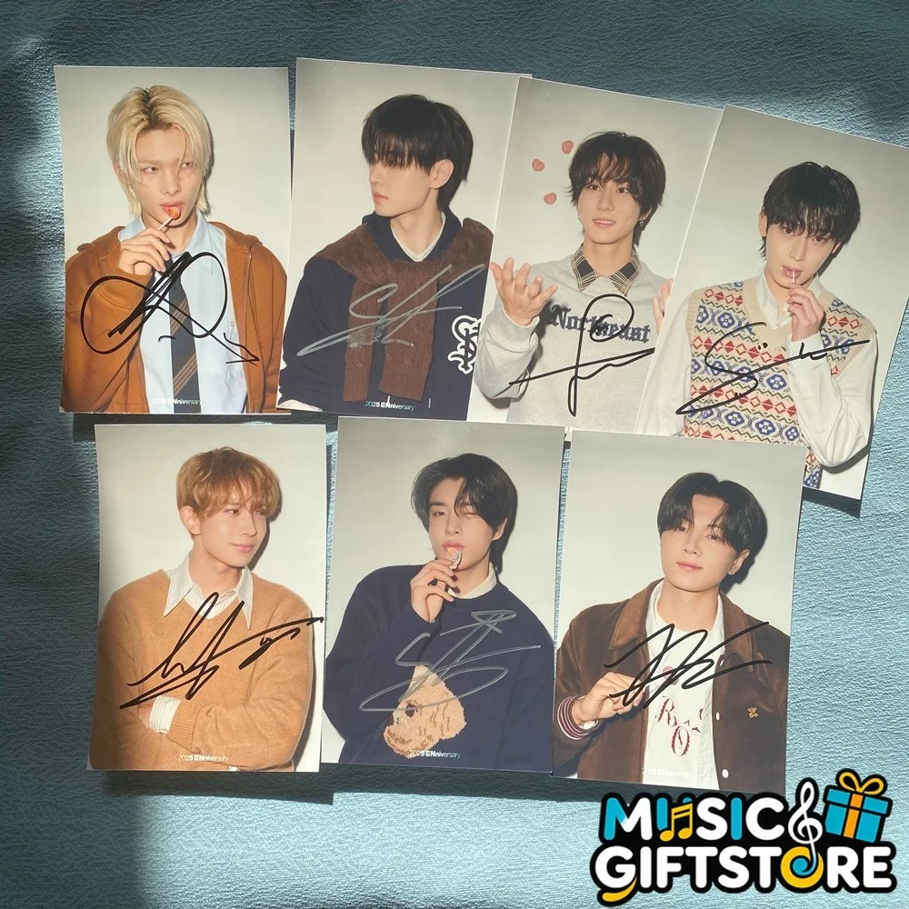 ENHYPEN Autographed Signed Photo For ENniversary FAMILY POP Collection 2025C #MU, изображение 2
