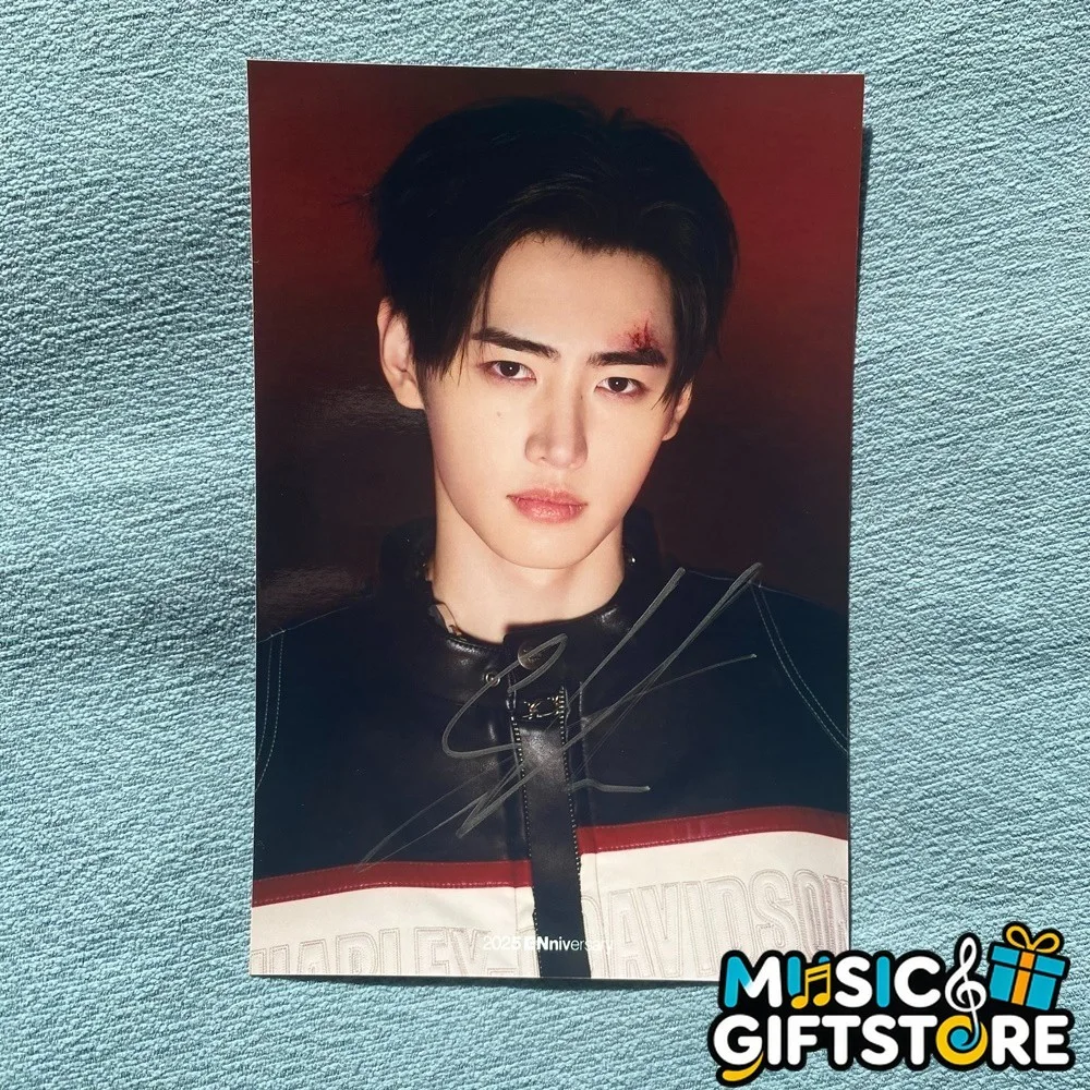 ENHYPEN Autographed Signed Photo For ENniversary FAMILY POP Collection 2025B #MU, изображение 3