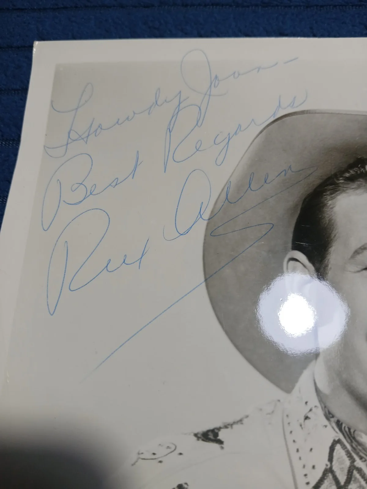 Rex Allen — Rex Allen Original Autographed Movie Photos Twilight in the Sierras Signed Lot, изображение 2