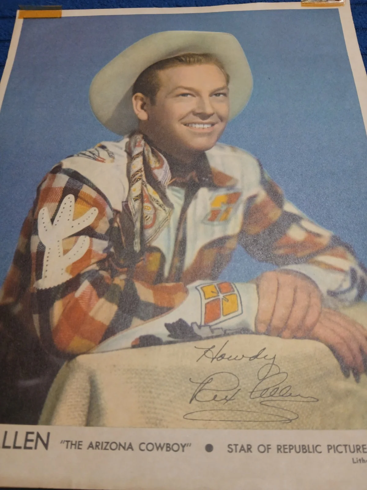 Rex Allen — Rex Allen Original Autographed Movie Photos Twilight in the Sierras Signed Lot, изображение 5