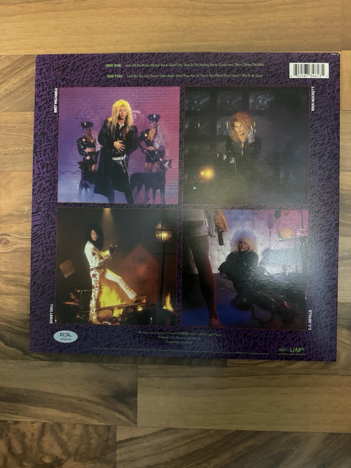 Bret Michaels signed autographed open up and say ahh vinyl record LP PSA/DNA, image 2
