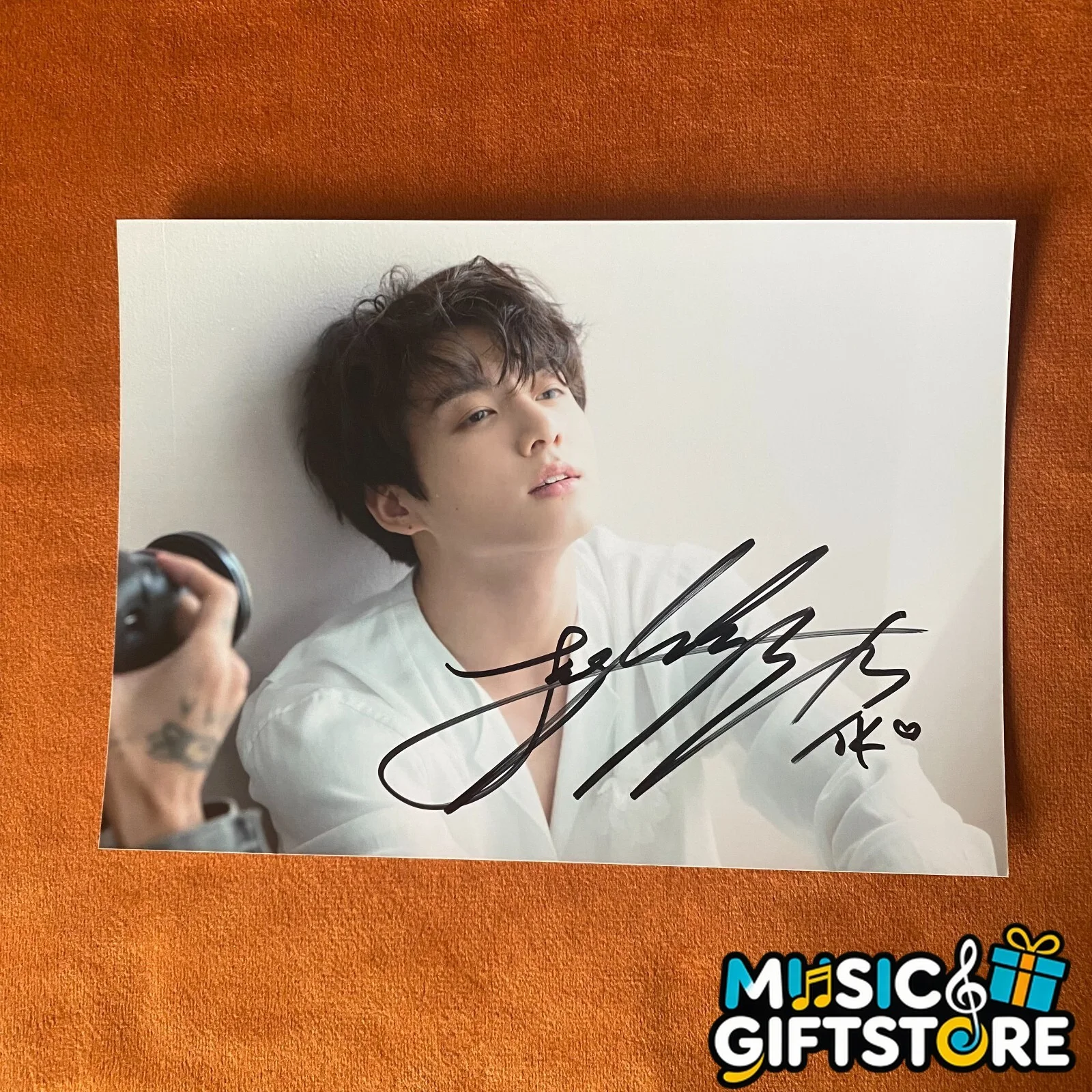 BTS JUNG KOOK AUTOGRAPHED SIGNED PHOTO LOVE YOURSELF 转 TEAR K-POP 4*6 2022 #MUGS, изображение 3