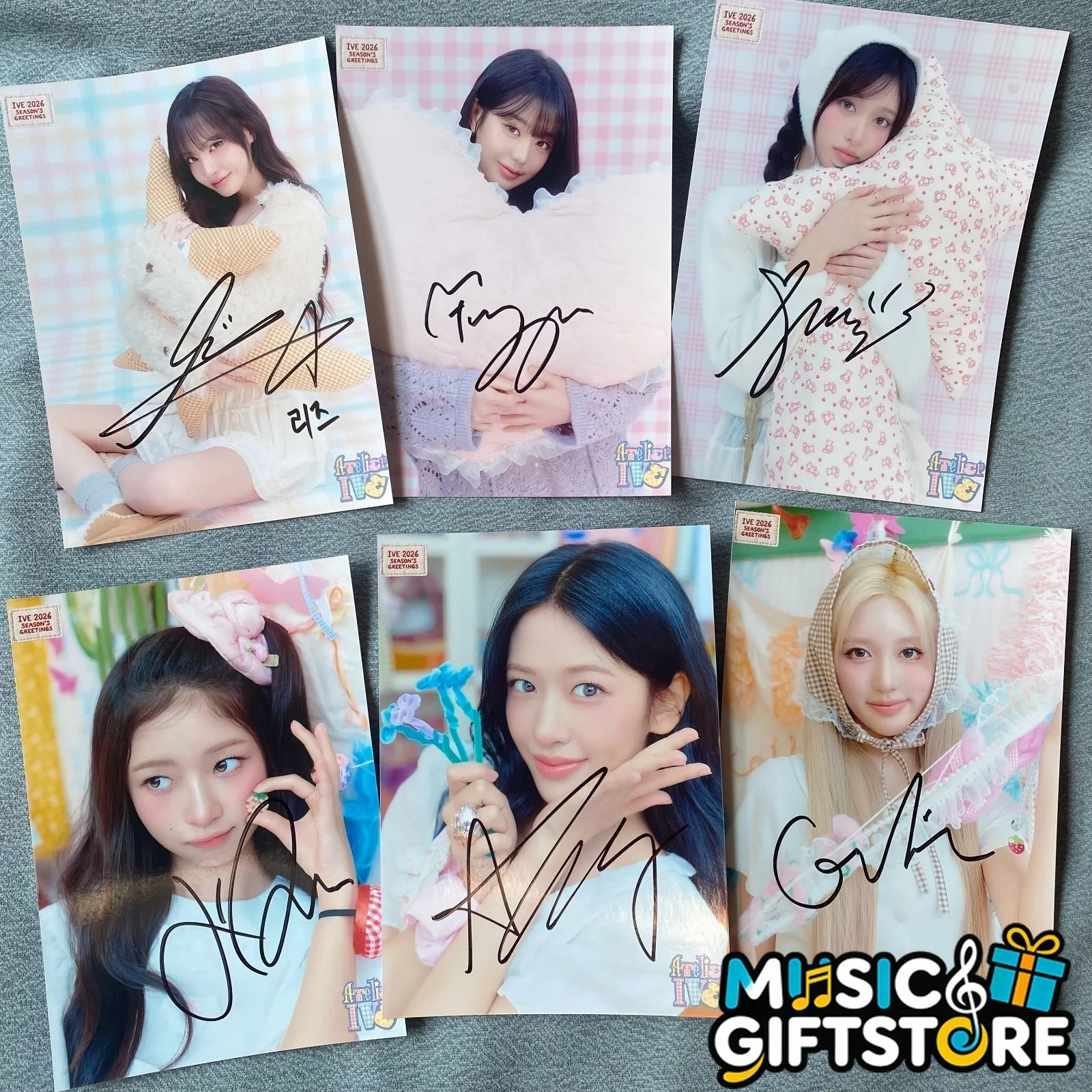 IVE Colorful Days Autographed Signed Photo K-POP Collectibles 4*6 2025 #MUGS, изображение 2
