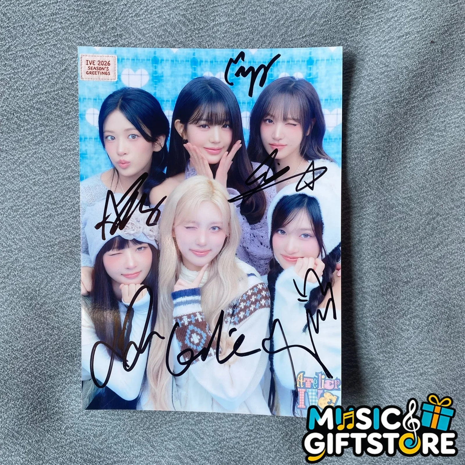 IVE Colorful Days Autographed Signed Photo K-POP Collectibles 4*6 2025 #MUGS, изображение 3
