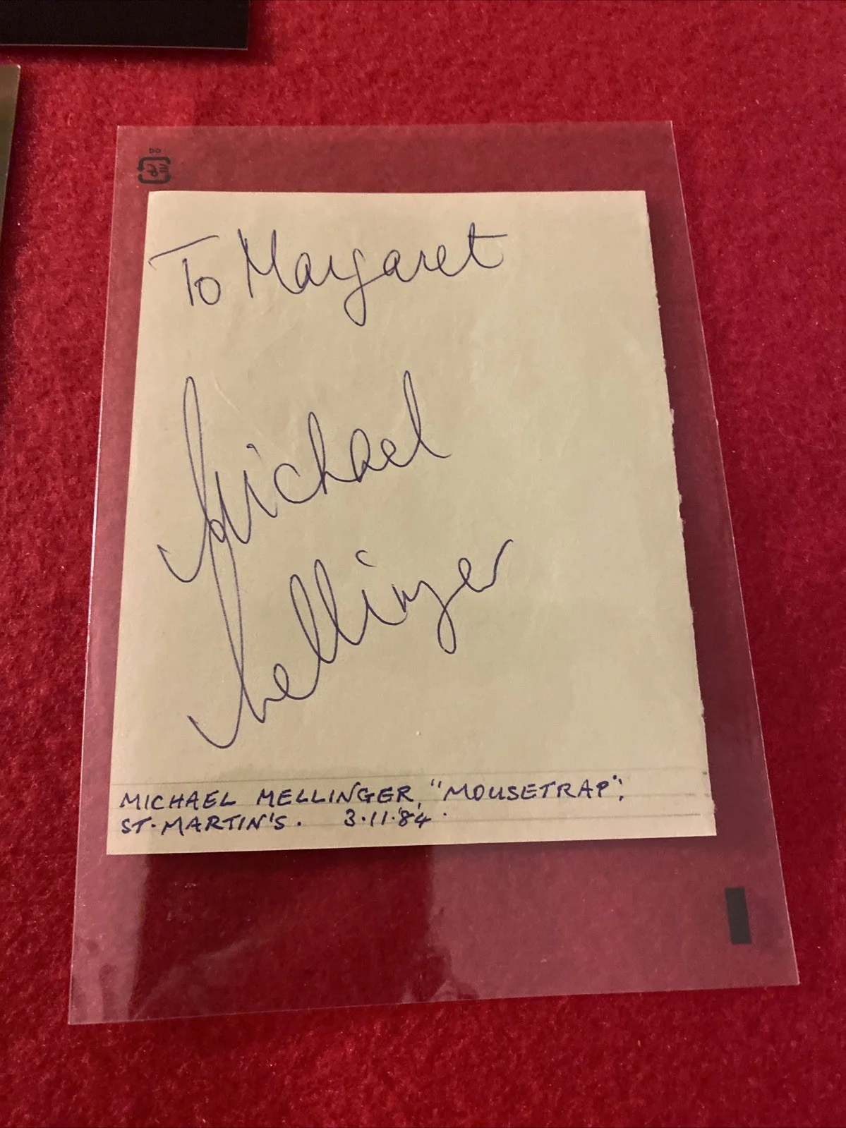 RARE Dbl Autograph Page Michael Gough- “Batman” & Michael Mellinger “Goldfinger”, изображение 2