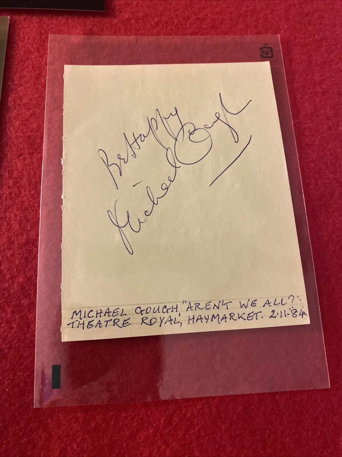 RARE Dbl Autograph Page Michael Gough- “Batman” & Michael Mellinger “Goldfinger”, изображение 3