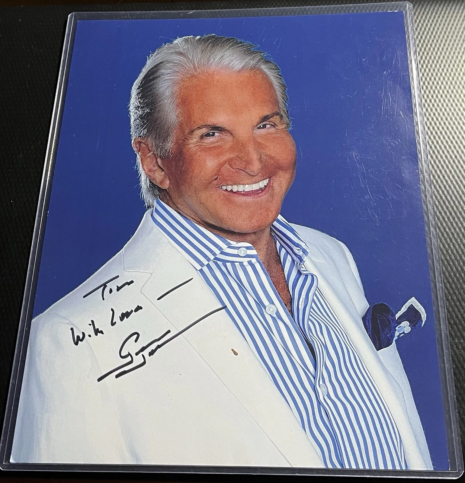 George Hamilton Actor Signed 8x10 Color Photograph w/ COA & Top Loader, image 3