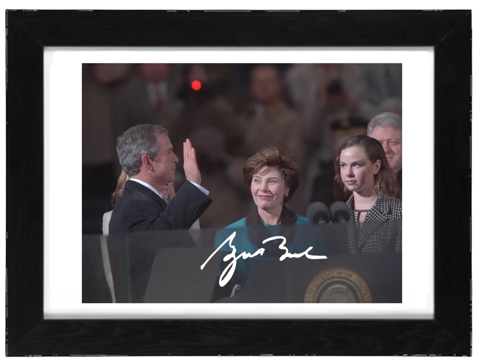 George W Bush Signed Autograph PHOTO Pre Print 6x4/A4/ Framed, image 3