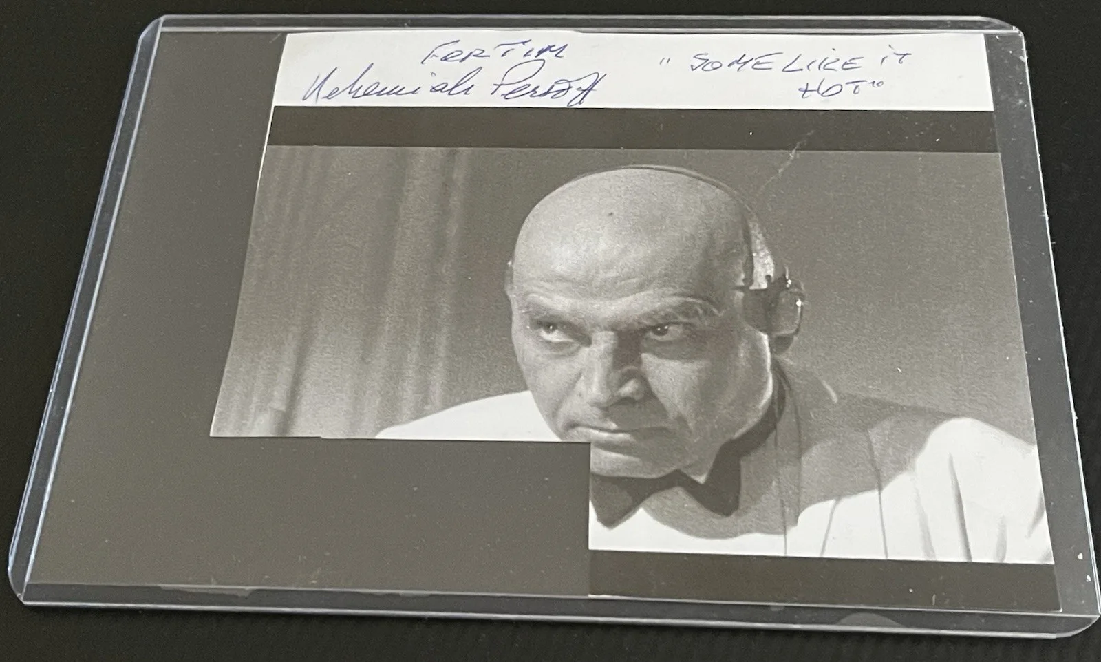 Nehemiah Persoff — Nehemiah Persoff Signed 3x5 Cut Photo From Some Like It Hot Marilyn M. Movie, изображение 3
