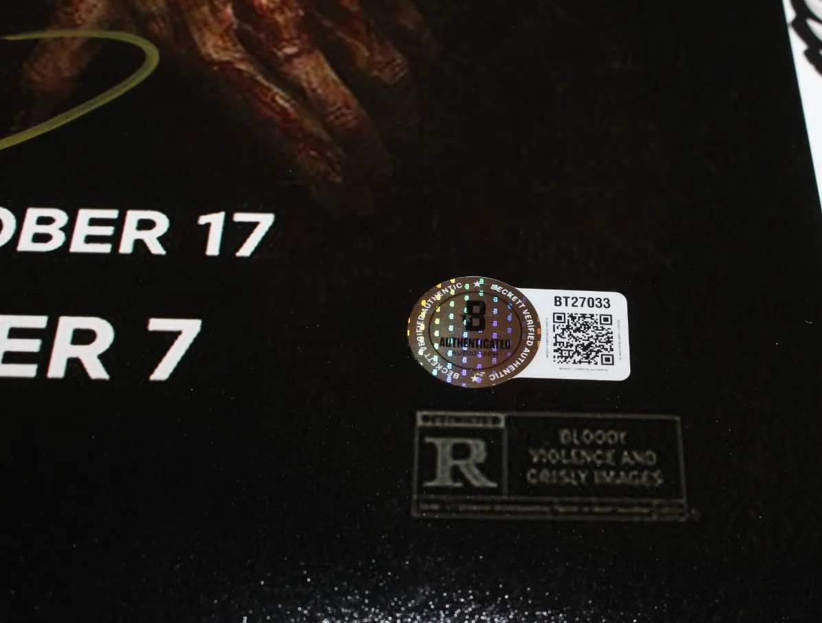 DIRECTOR GUILLERMO DEL TORO SIGNED FRANKENSTEIN 12x18 MOVIE POSTER 2 BECKETT COA, изображение 3