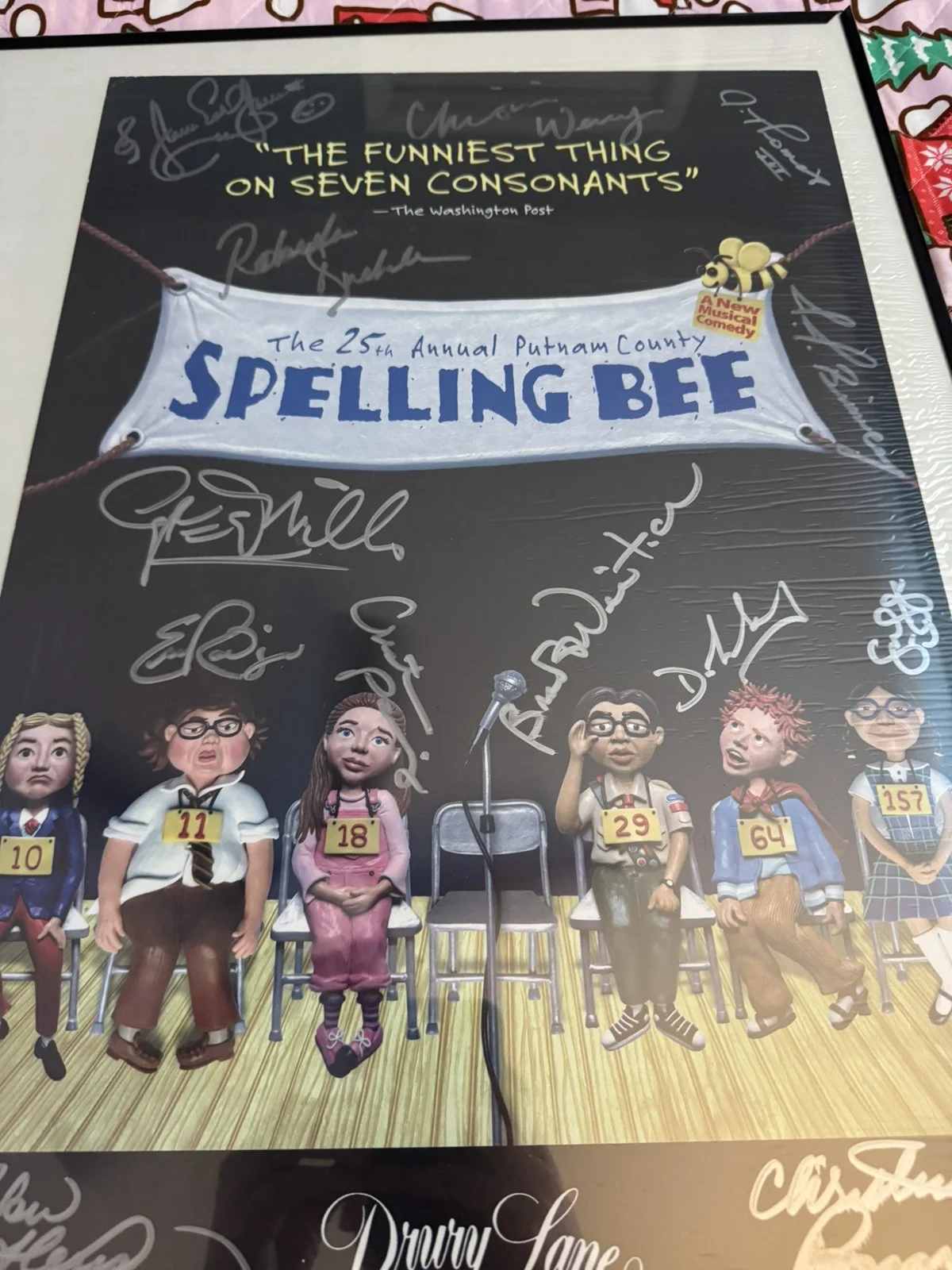 Framed and Signed Broadway Cast Poster 25th Annual Putnam County Spelling Bee, image 2