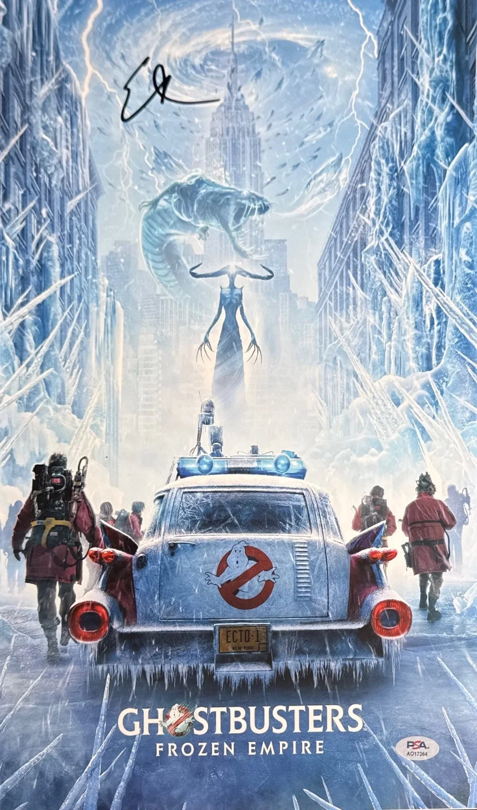 Emily Alyn Lind — Emily Alyn Lind Signed 11x17 Ghostbusters Frozen Empire Movie Poster PSA AO17364, изображение 2