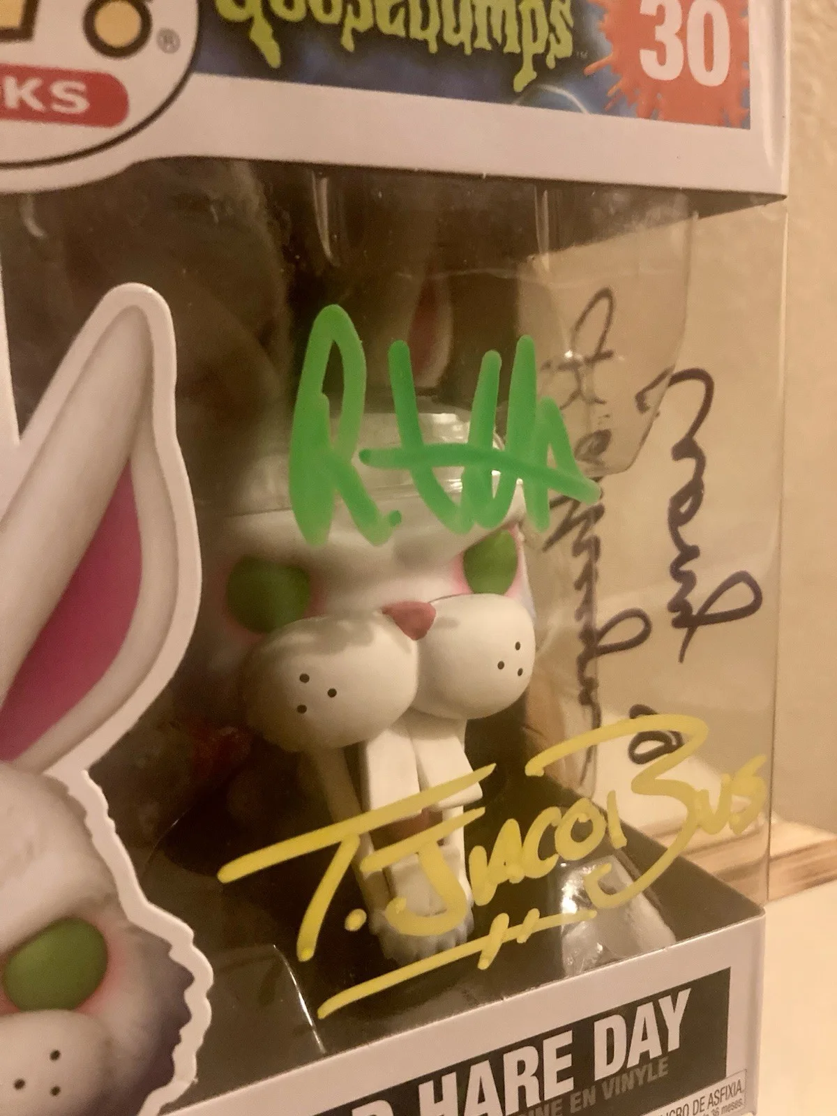 Rare Signed 3x Goosebumps Bad Hare Day Funko RL Stine/Tim Jacobus/Kathryn Long, изображение 3