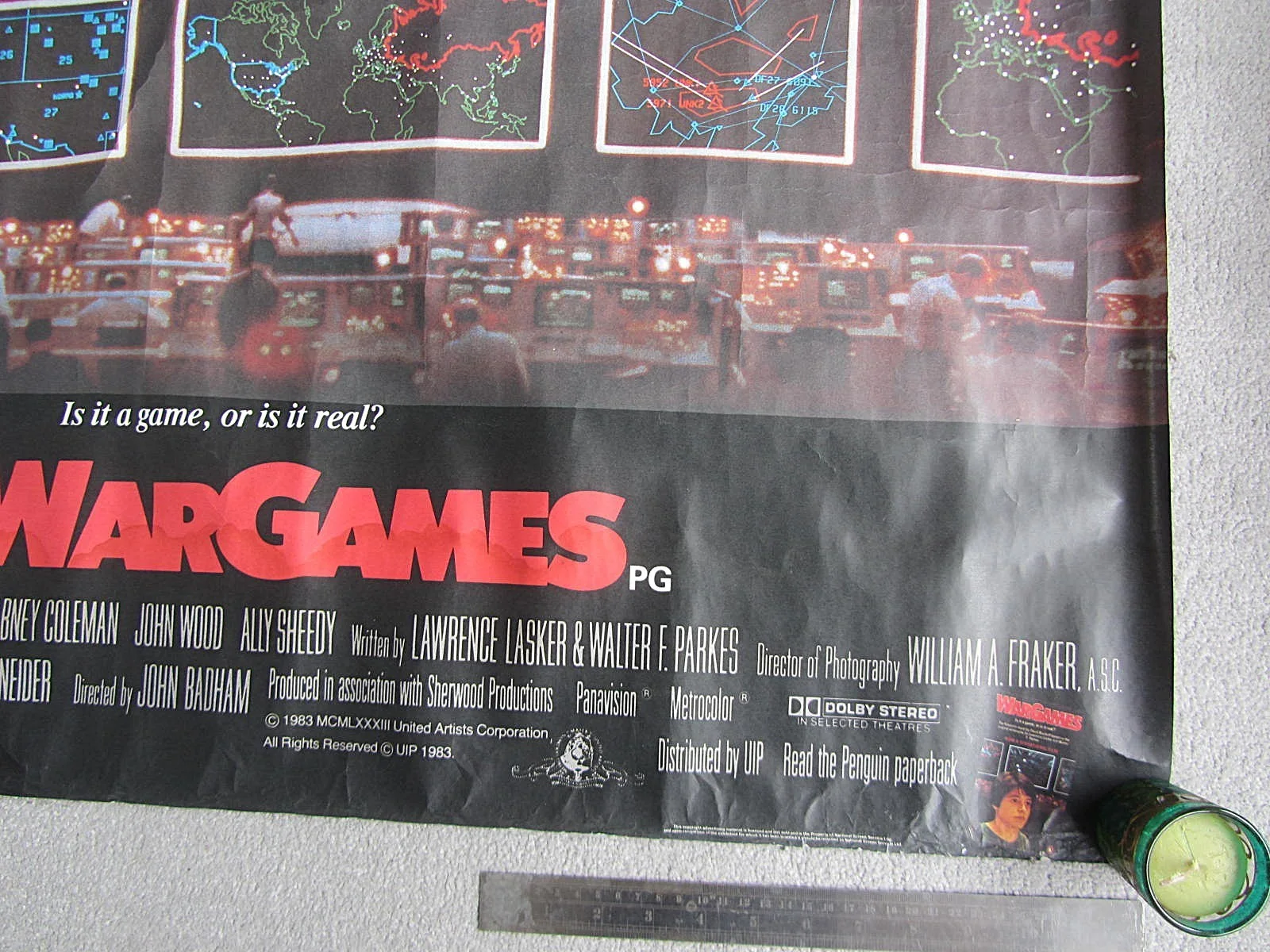 WARGAMES - IS IT A GAME OR IS IT REAL? - 70cm x 100cm Poster 1983, изображение 4