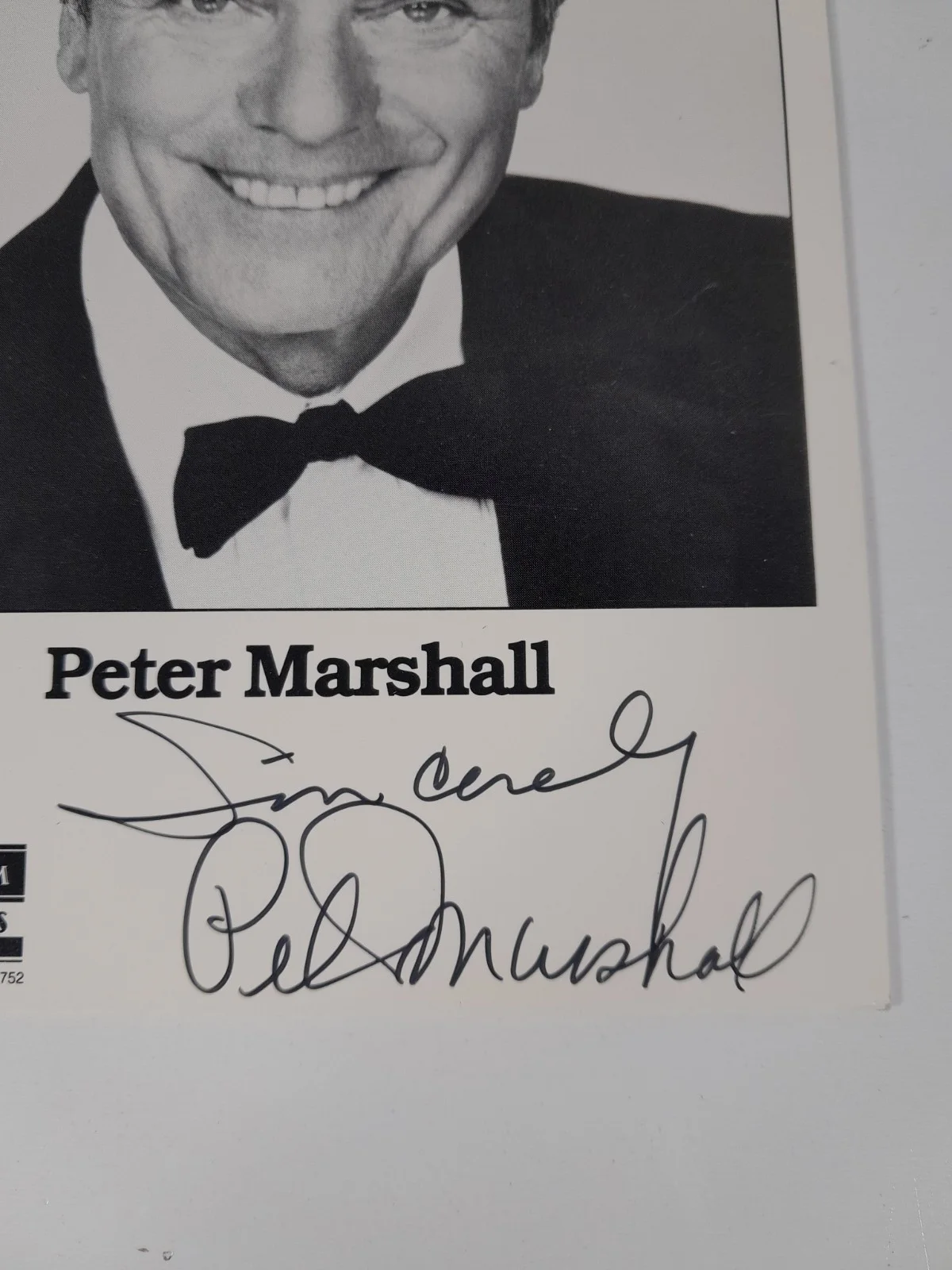 Peter Marshall Autograph 5"x7" B & W Photo MGM Studios Promo Hollywood Squares, изображение 3