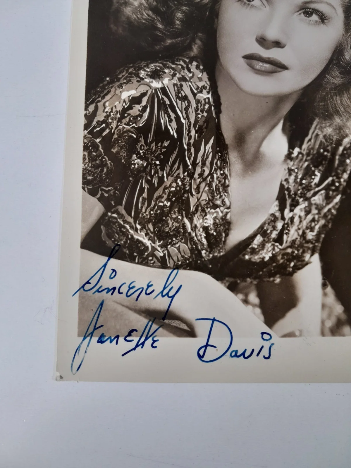 Singer JANETTE DAVIS Signed B & W 5 x 7 Photo Arthur Godfrey's Talent Scout, изображение 2