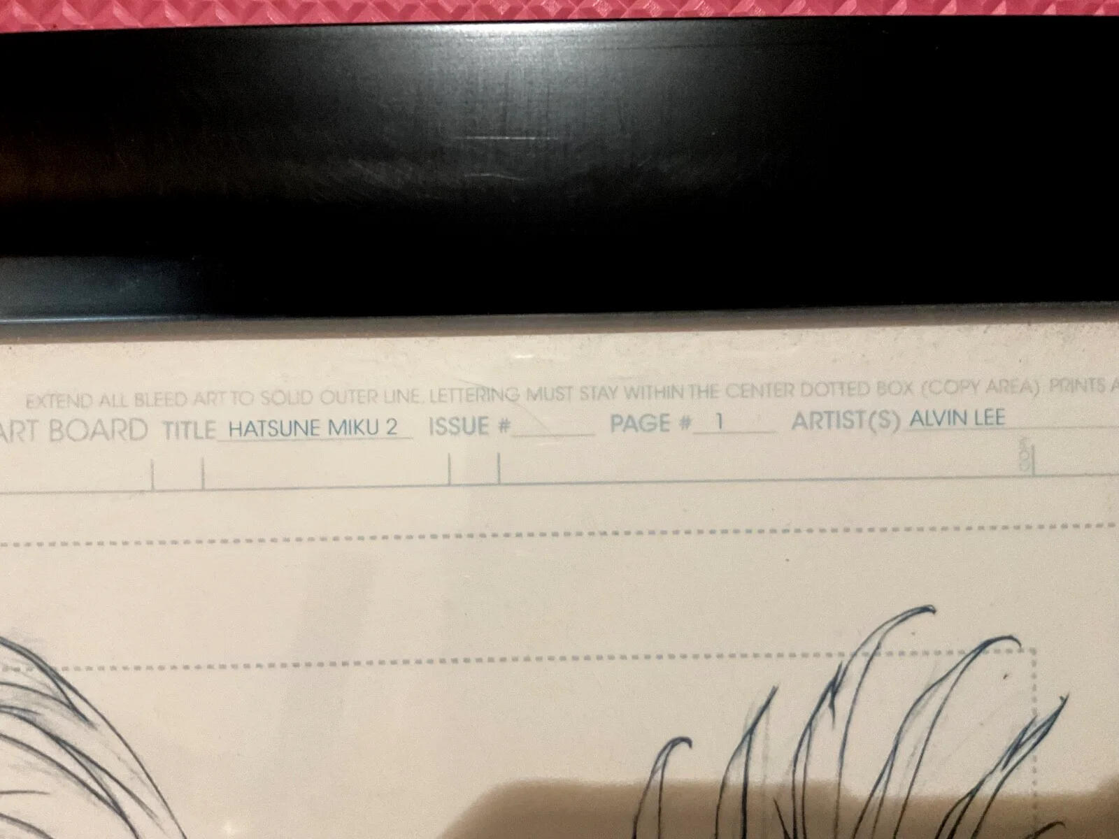 Alvin Lee — Alvin Lee Autographed Storyboard Cell Hatsune Miku 2 Page 1 Signed 2011 Print, изображение 4
