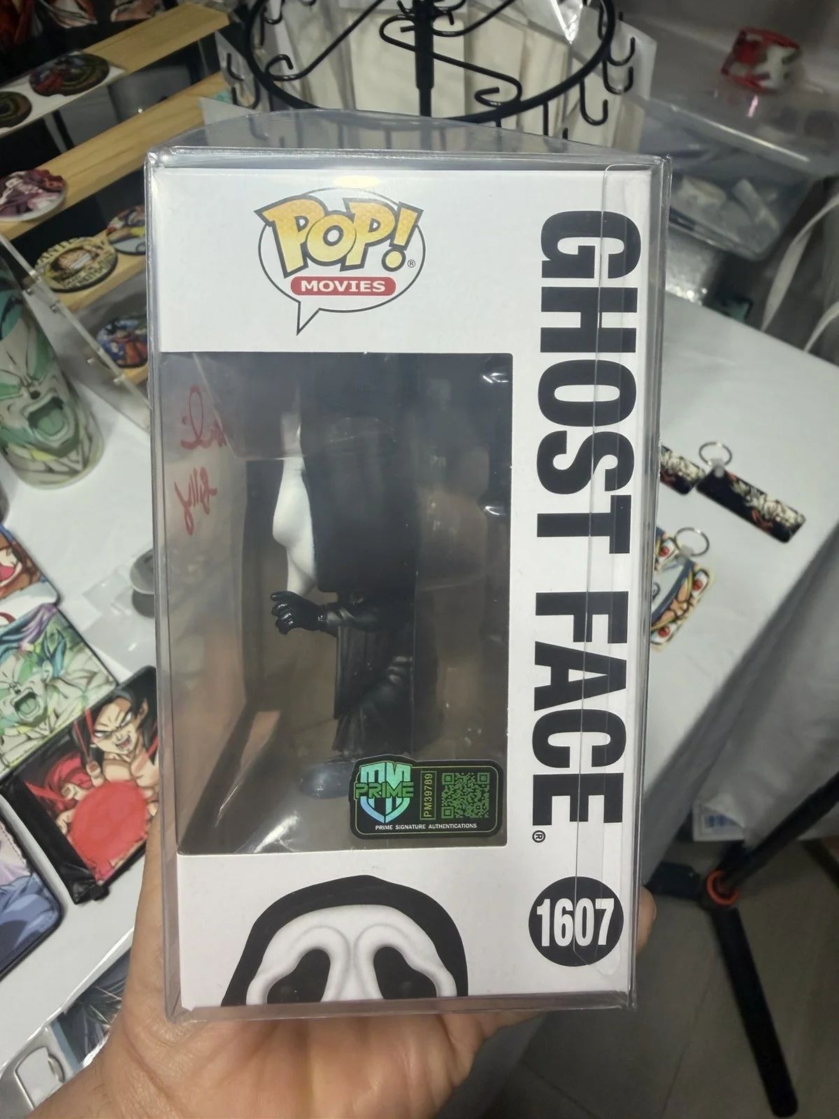 Funko Pop! Ghost Face Signed Figure Prime Authentication Scream Movie #1607, image 2