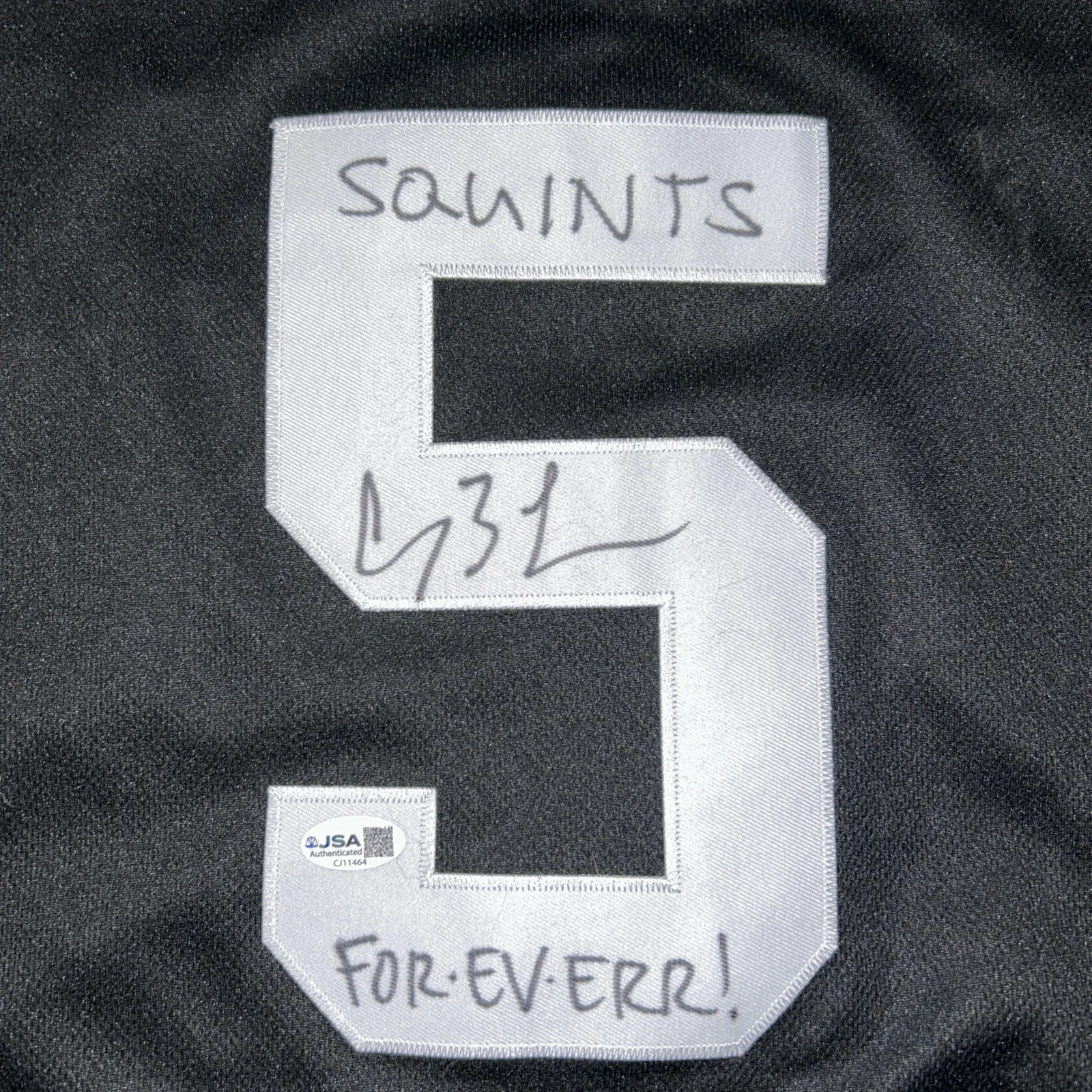 Chauncey Leopardi — Chauncey Leopardi Sandlot Signed Jersey JSA COA W/ Squints Inscription Proof, image 3
