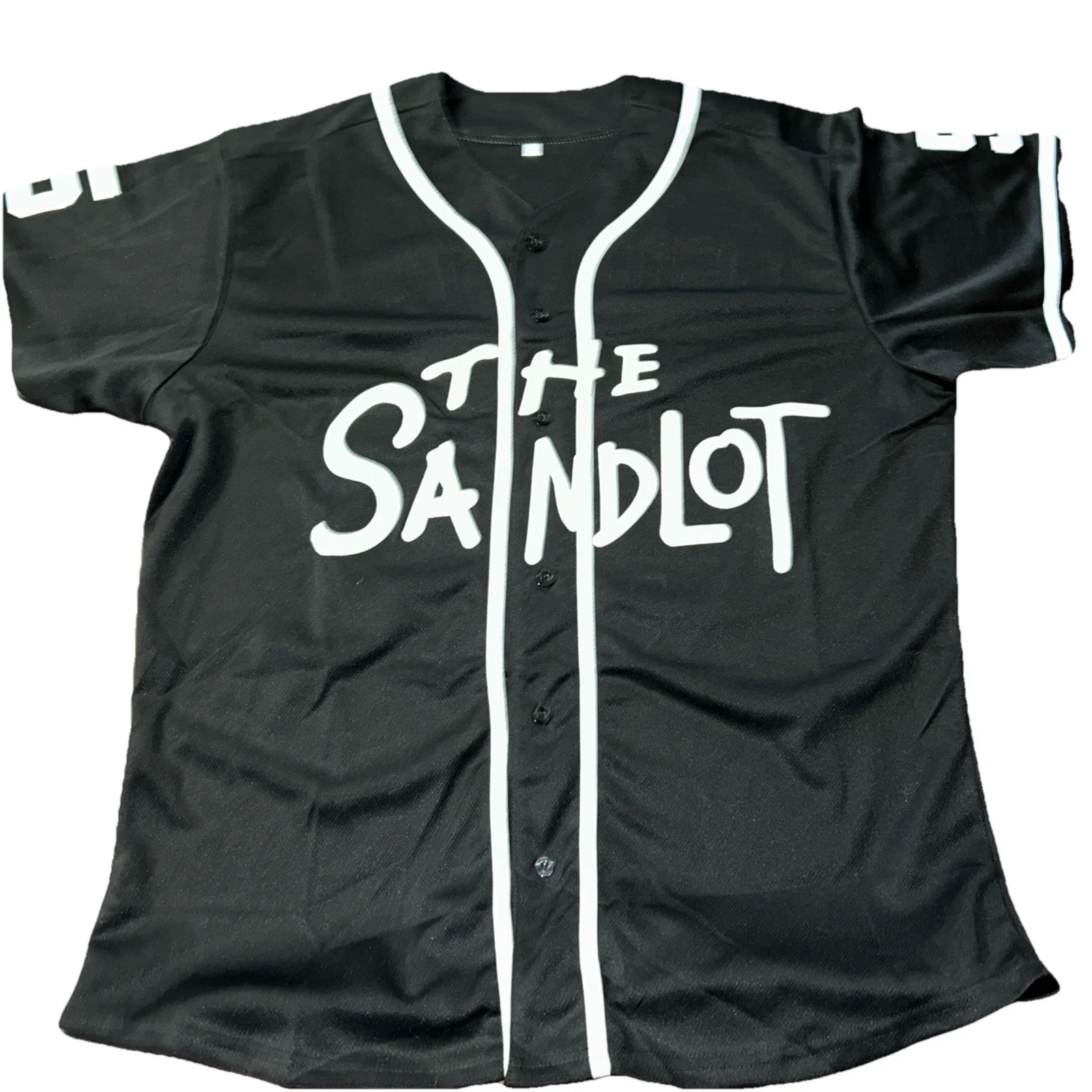 Chauncey Leopardi — Chauncey Leopardi Sandlot Signed Jersey JSA COA W/ Squints Inscription Proof, image 5