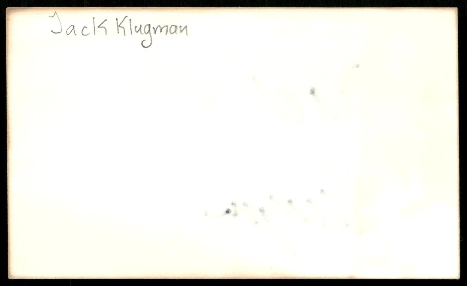 Jack Klugman Actor Signed Vintage Index Card -Beautiful Autograph, image 2