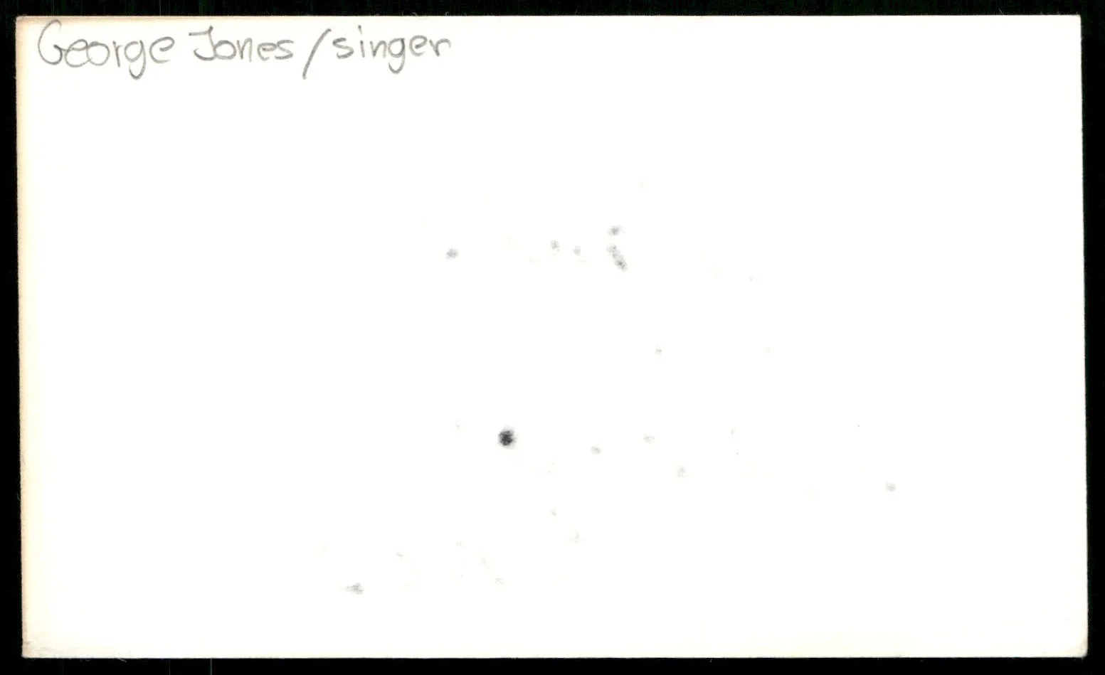 George Jones Singer Signed Vintage Index Card -Beautiful Autograph, изображение 2