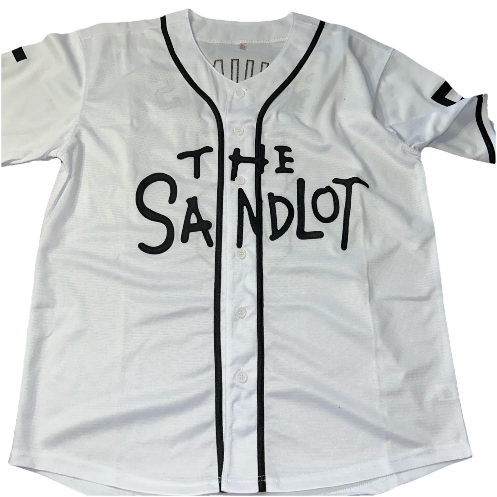 Chauncey Leopardi — Chauncey Leopardi Sandlot Signed Jersey JSA COA W/ Squints Inscription Proof, image 5