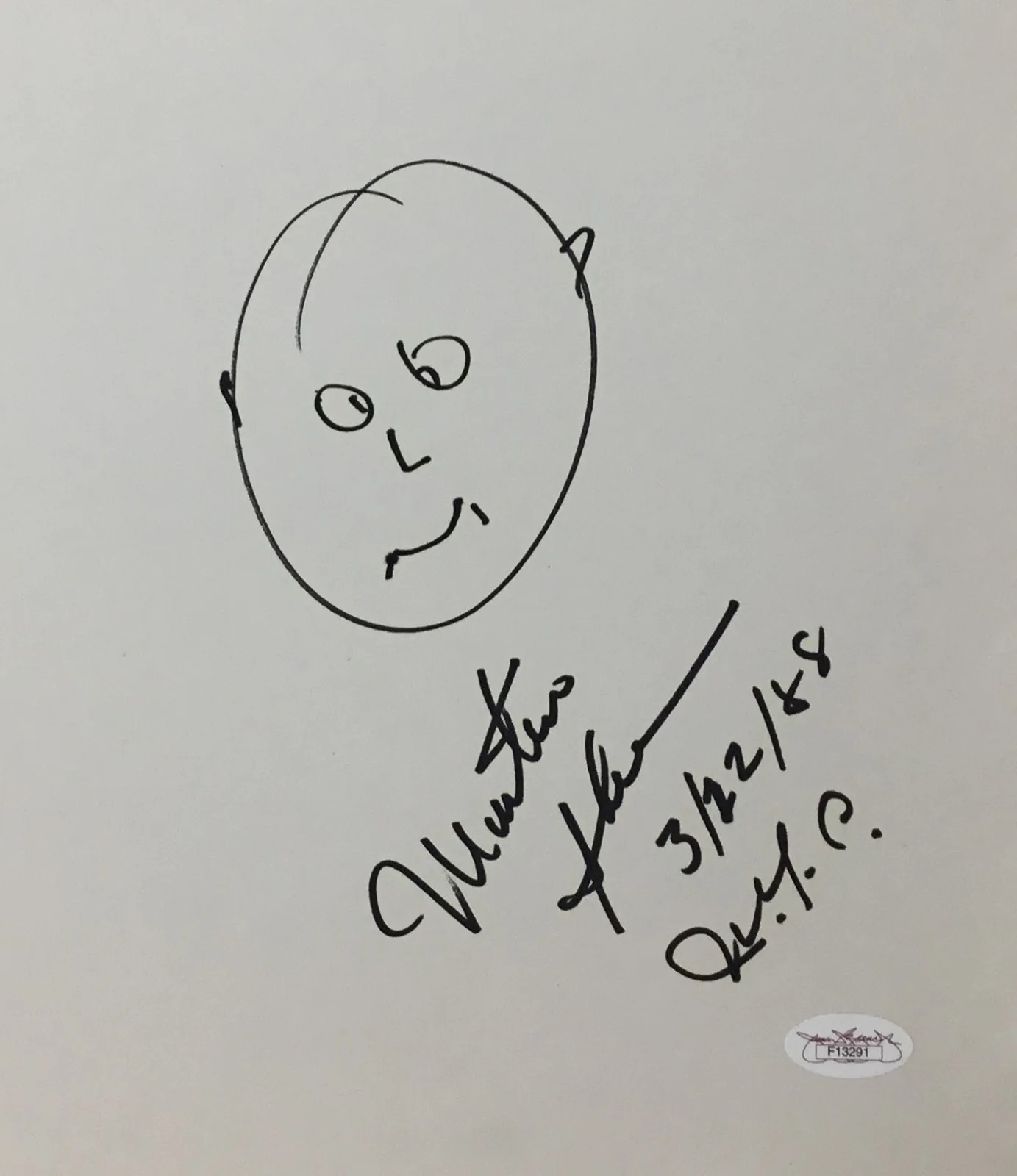 Martin Sheen — Martin Sheen Actor Signed Celebrity Art Self-Portrait Custom Framed JSA, image 4
