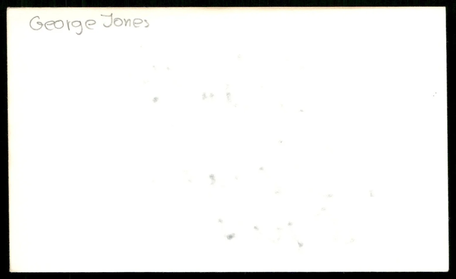 George Jones Singer Signed Vintage Index Card -Beautiful Autograph, изображение 2