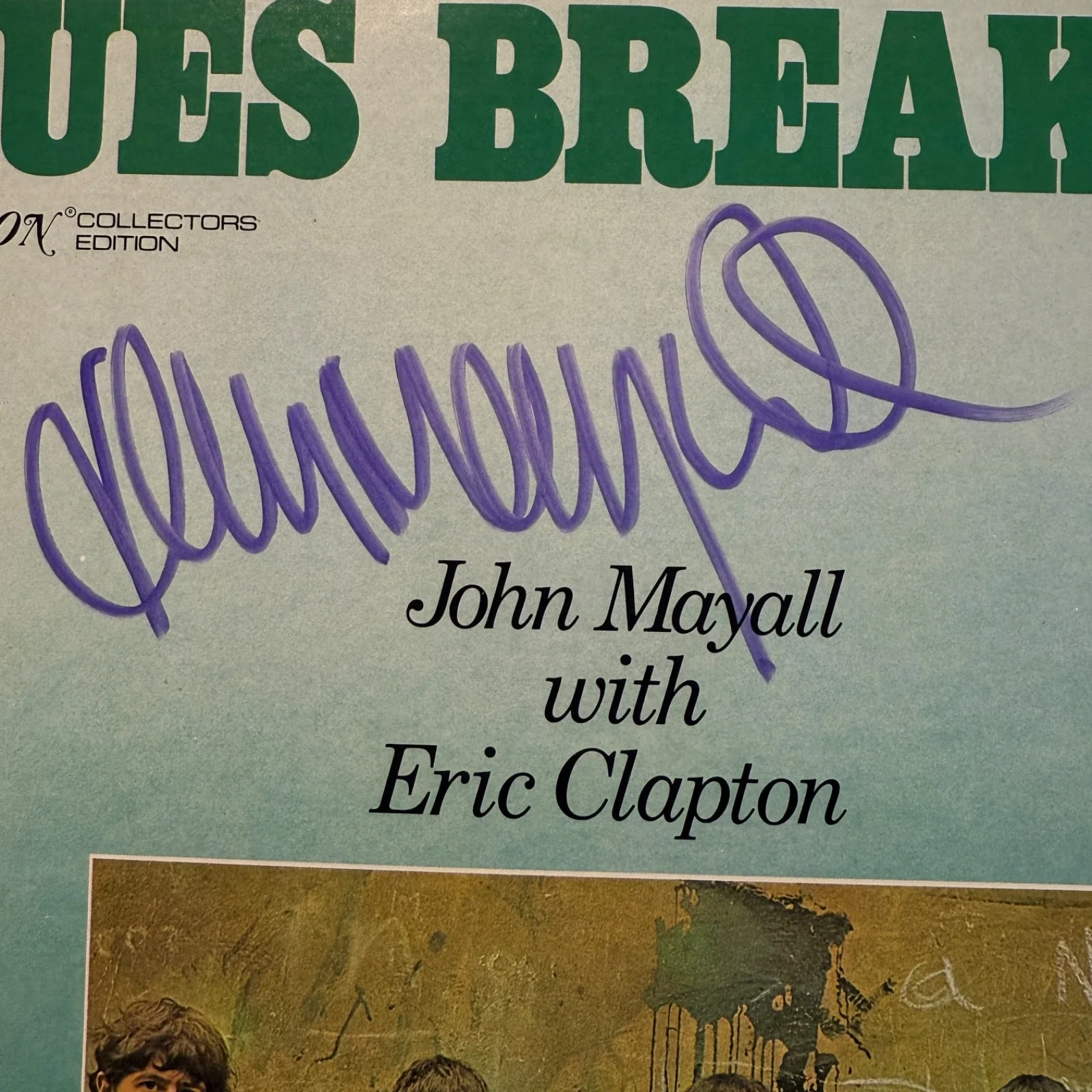 JOHN MAYALL WITH ERIC CLAPTON "Blues Breakers" AUTOGRAPHED by John USA vinyl LP, image 2