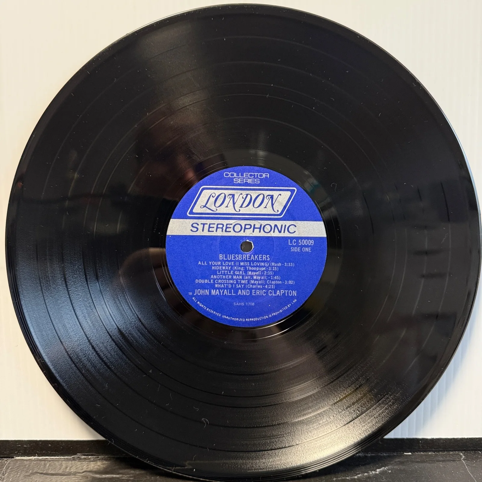 JOHN MAYALL WITH ERIC CLAPTON "Blues Breakers" AUTOGRAPHED by John USA vinyl LP, image 4