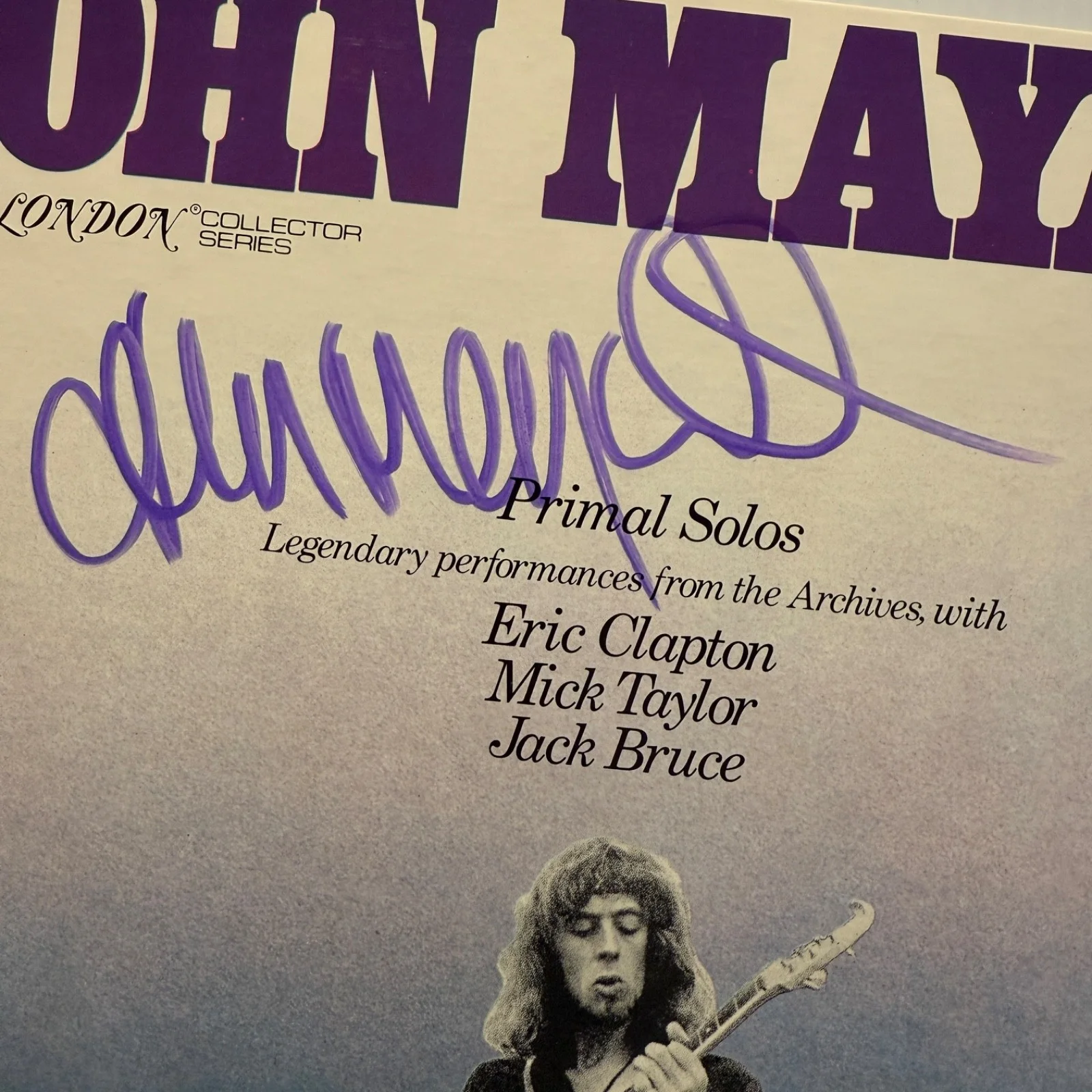 JOHN MAYALL "Primal Solos" AUTOGRAPHED by John USA vinyl LP LC 50003 reissue NM!, image 2