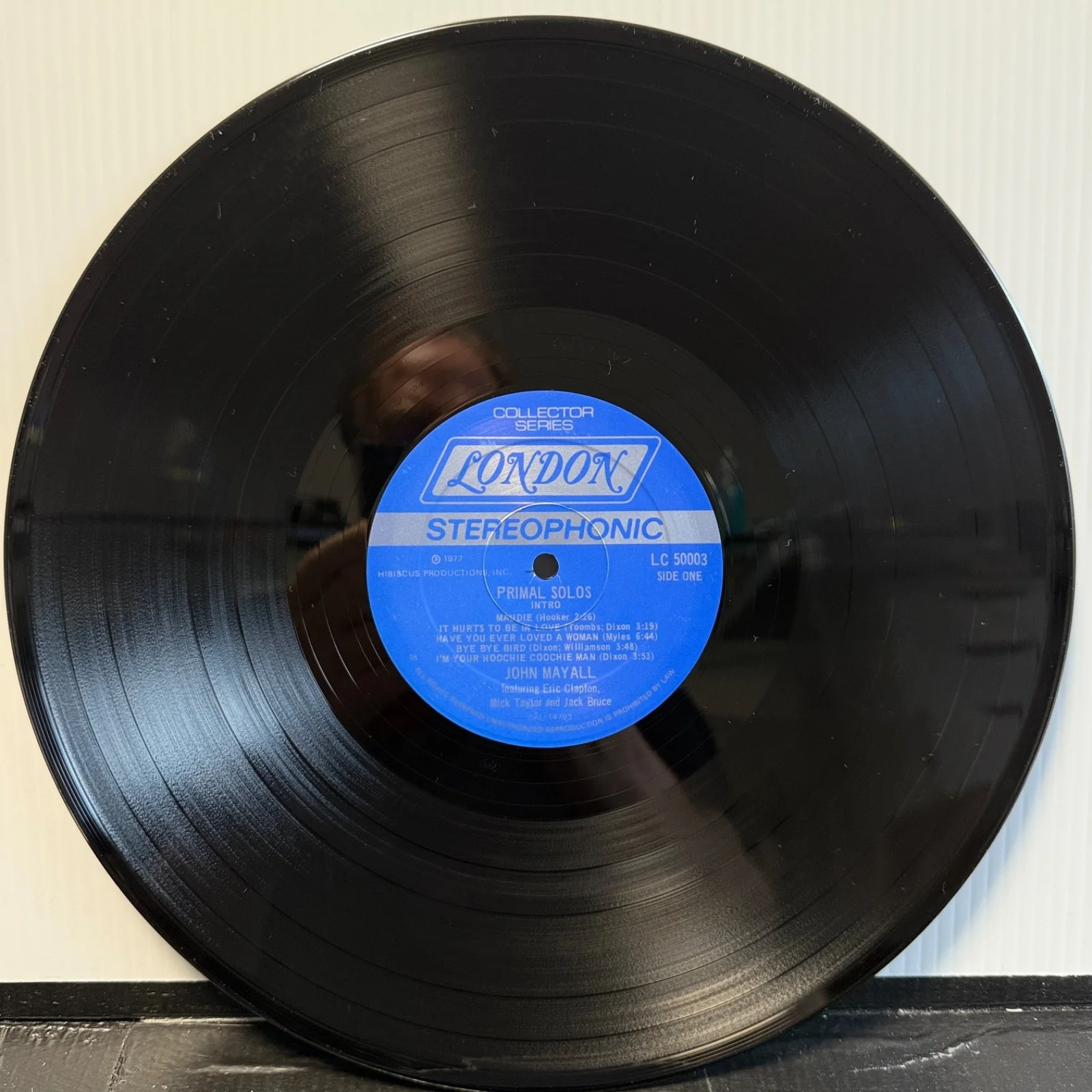 JOHN MAYALL "Primal Solos" AUTOGRAPHED by John USA vinyl LP LC 50003 reissue NM!, image 4