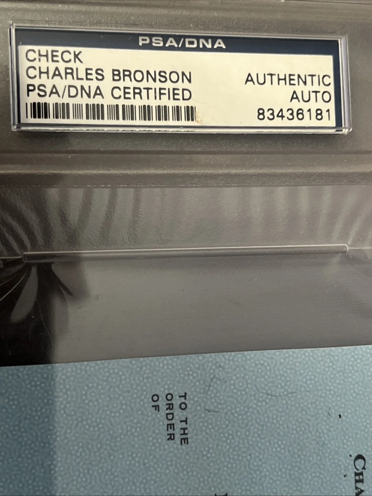 Charles Bronson — PSA/DNA Slabbed Charles Bronson Signed Bank Check 1978 AUTHENTIC AUTO Hollywood, image 3
