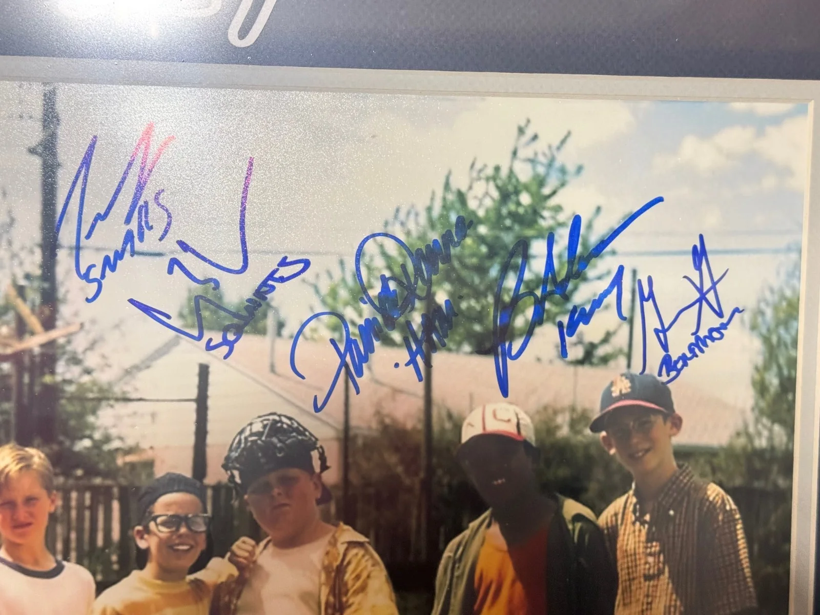 The Sandlot Cast — The SANDLOT CAST MEMBERS PATRICK RENNA +7 SIGNED AUTO 16X20 PHOTO JSA FRAMED, изображение 3