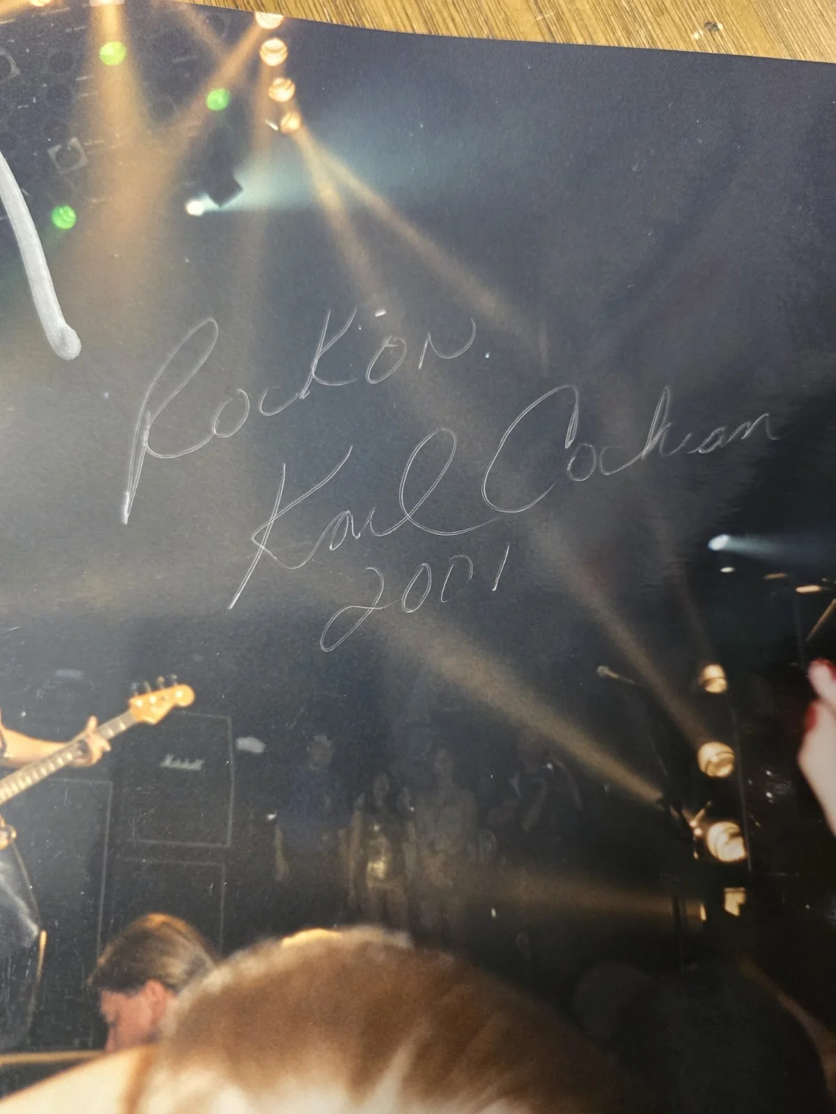 ACE FREHLEY & KARL COCHRAN Signed AUTO 8x12 Photo 2001 KISS RIP COA VHTF 1/1, изображение 4