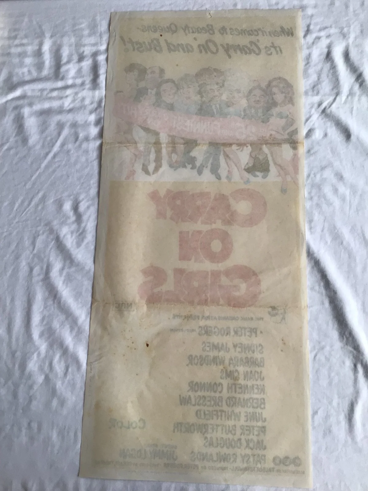 Carry on Girls Original 1973 Australian Daybill movie poster, изображение 5
