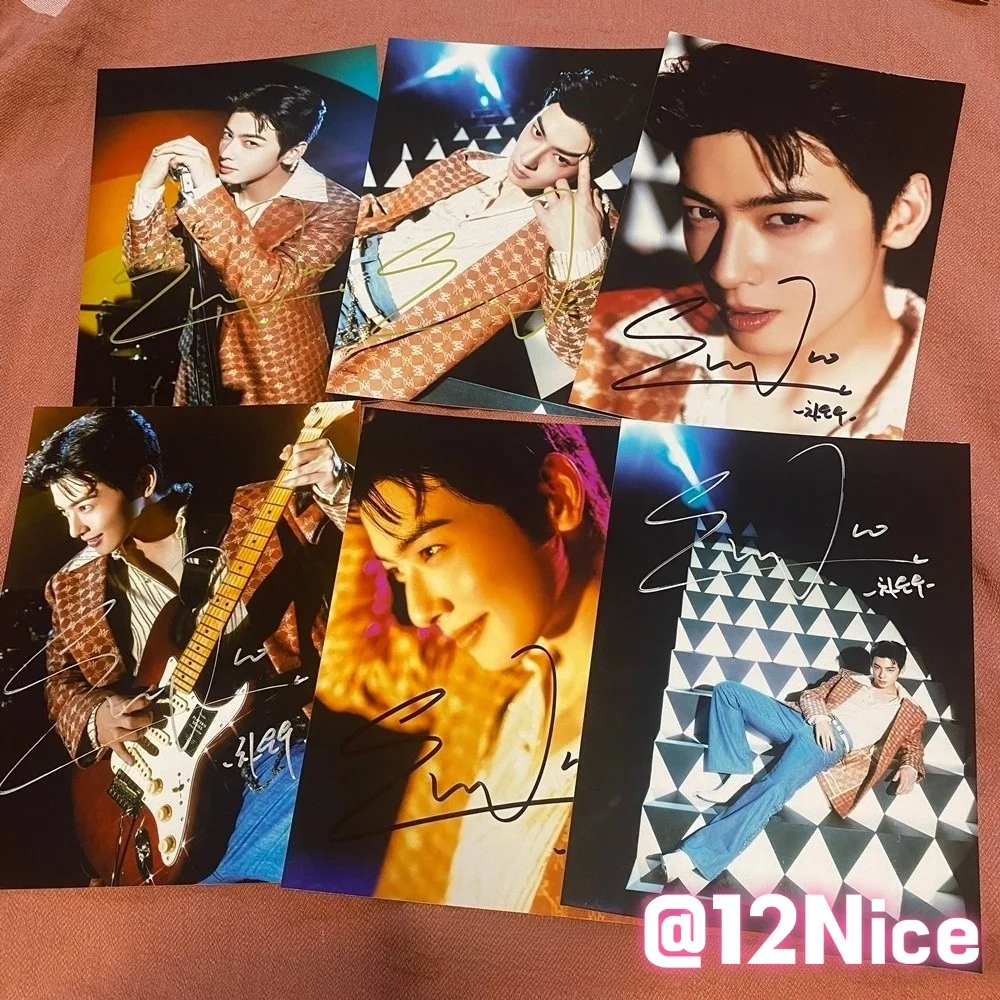 ASTRO Cha EunWoo Autographed Photo ELSE 4*6 Autographs Collectibles 2026 #Nice, изображение 2
