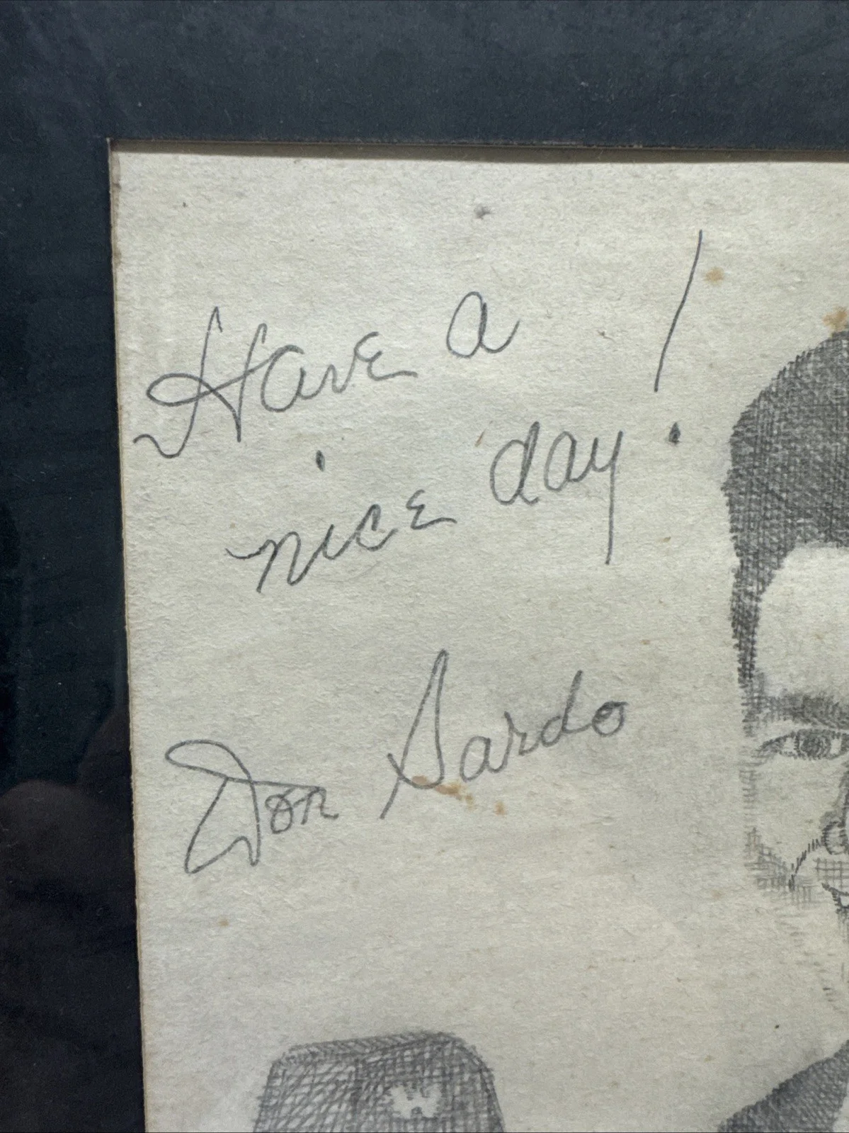 Autographed Don Pardo NBC Sketch Portrait Signed Radio TV Announcer SNL, изображение 2