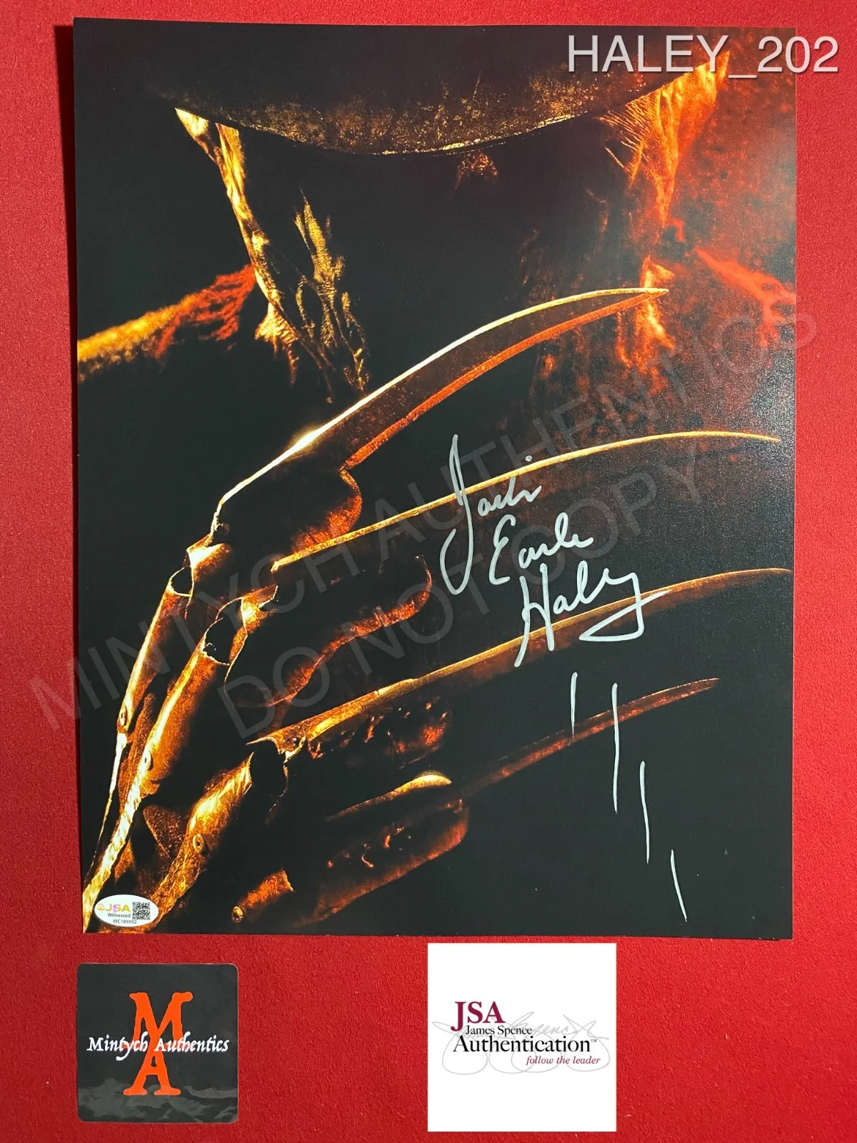 Jackie Earle Haley — Jackie Earle Haley signed 8x10 photo Nightmare on Elm Street Freddy Krueger JSA