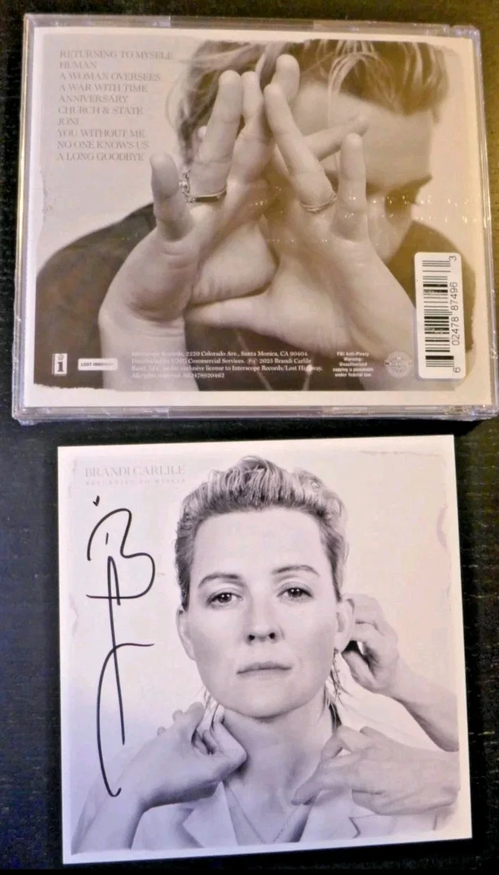 BRANDI CARLILE AUTOGRAPHED RETURNING TO MYSELF SIGNED ART CARD NEW SEALED CD, image 2