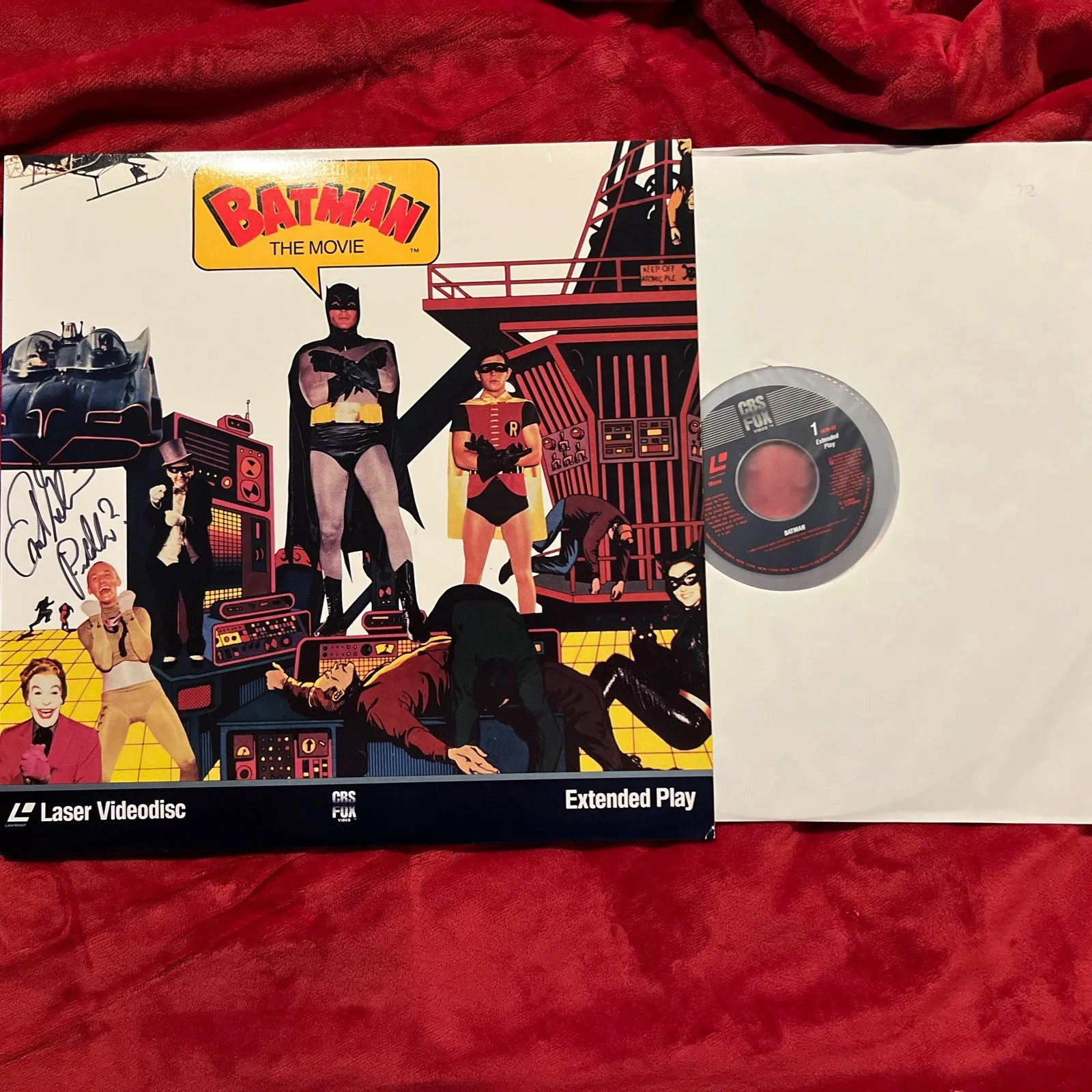 Frank Gorshin — Batman 1966 Movie, Signed By “Frank Gorshin-Riddler”-Laserdisc, image 5