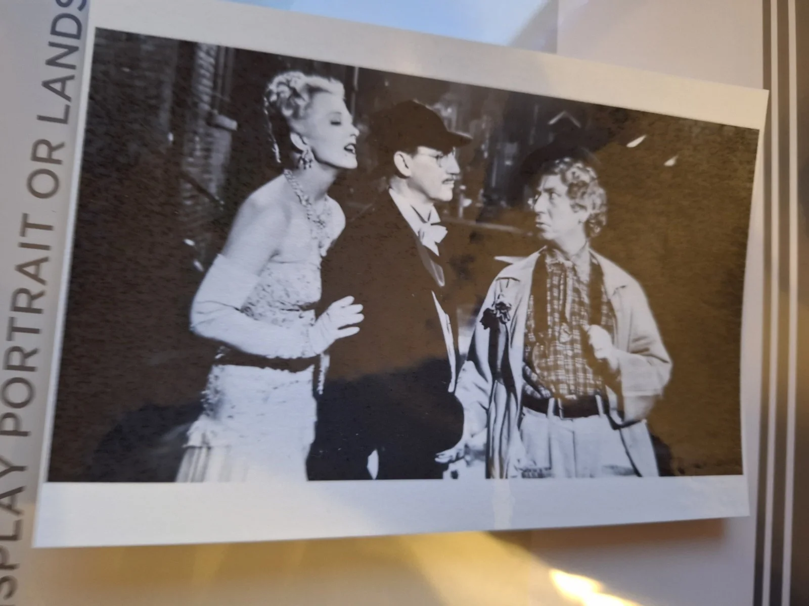 LOVE HAPPY 1949 Marx Brothers Marilyn Monroe Vintage Film Reproduction Postcard, изображение 2