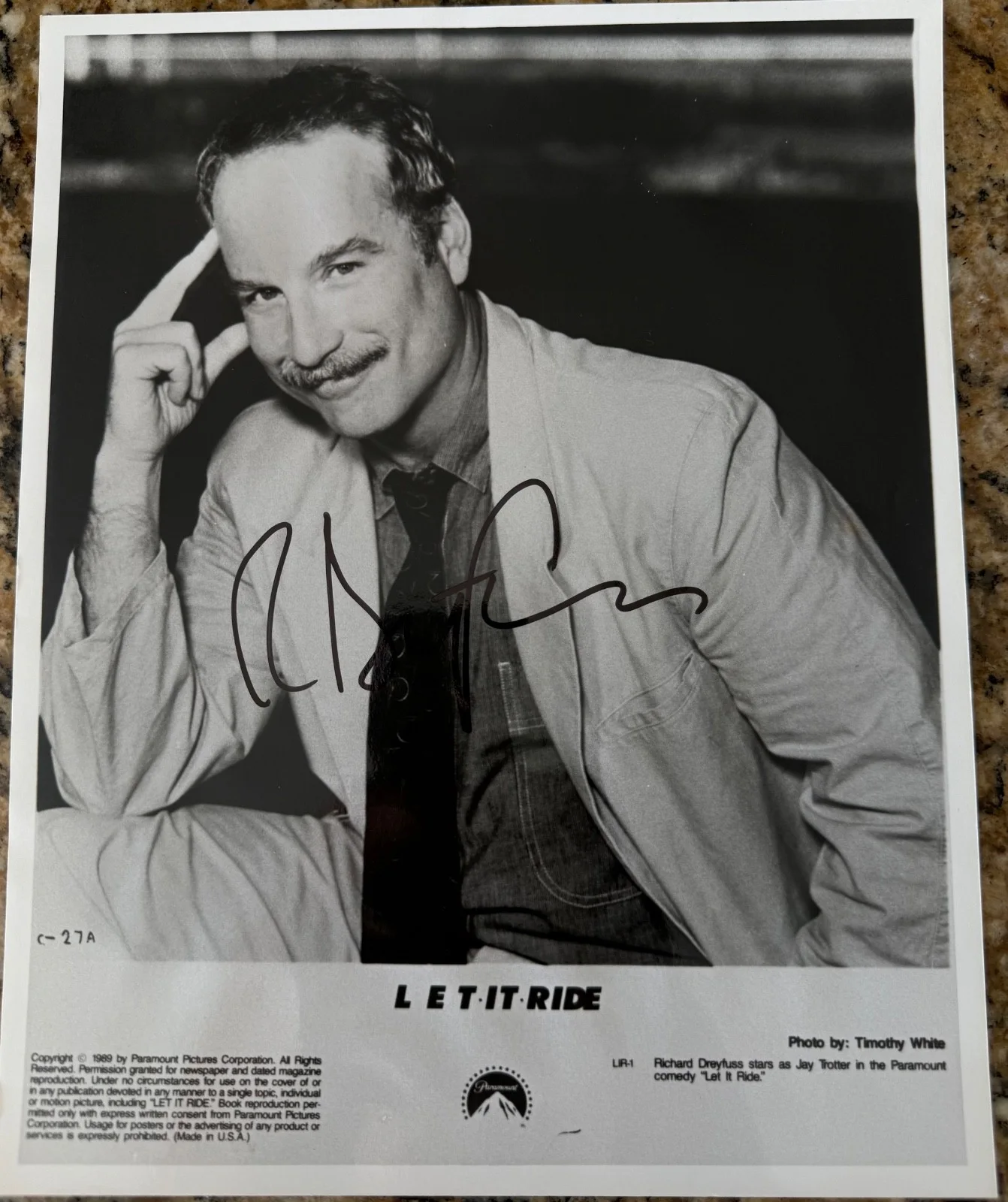 Richard Dreyfuss — Richard Dreyfuss Signed "Let It Ride" Photo - Autographed with COA