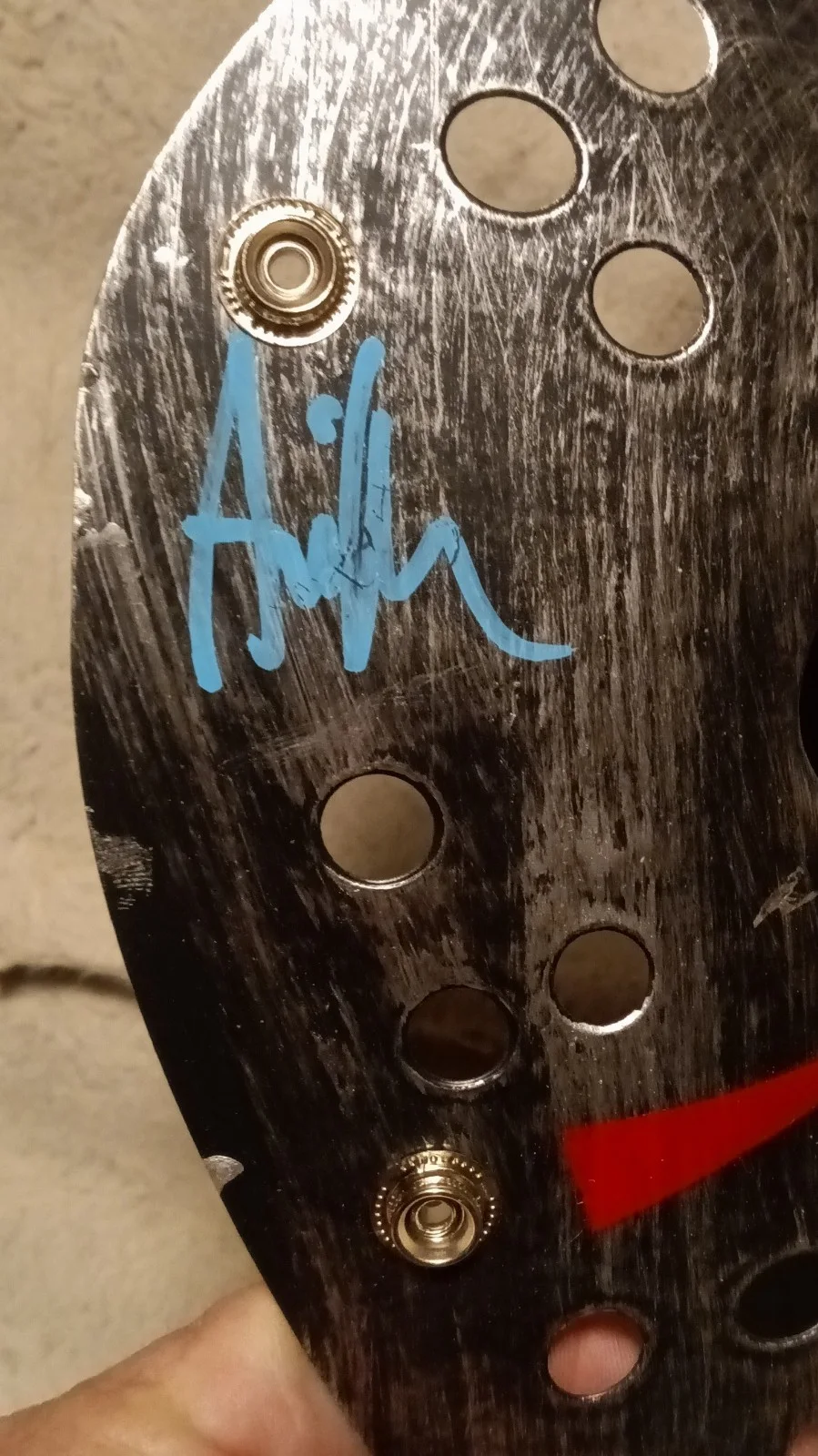 A49 — Autographed Jason Hockey Mask Friday the 13th Beckett Authenticated,Ari Lehman, image 2