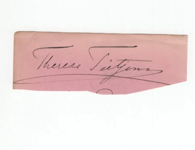 Erminia Rudersdorff & Therese Tietjens Signed Clip Autographed / Composer, Opera, image 2