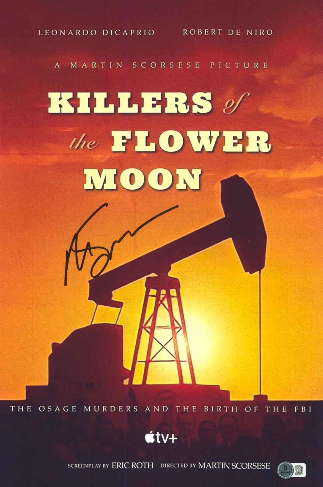 Martin Scorsese — Martin Scorsese Signed Autograph Killers Of The Flower Moon 12x18 Phtoto BAS