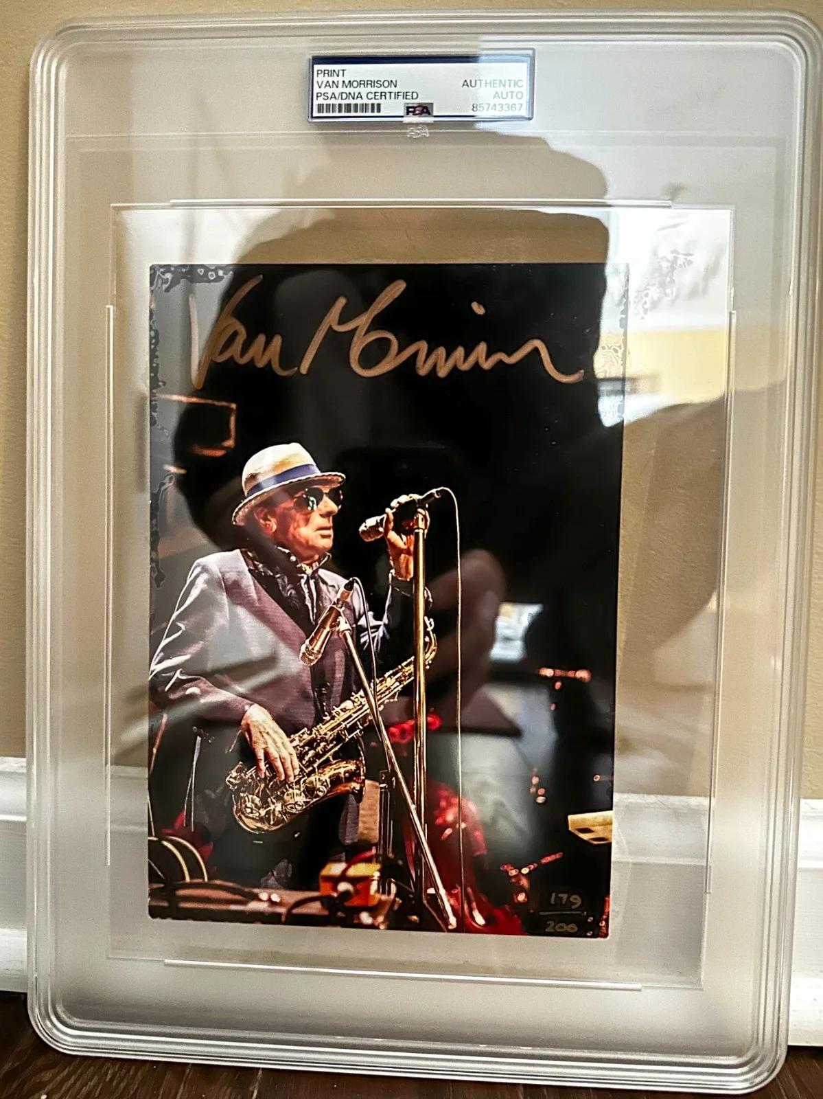 Van Morrison PSA encapsulated Signed Autograph Limited Edition (#179 of 200), image 5