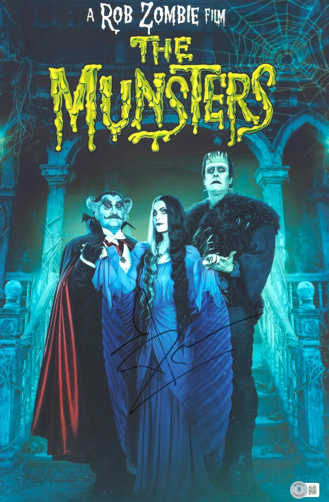 ROB ZOMBIE — ROB ZOMBIE SIGNED AUTOGRAPH The Munsters 12X18 PHOTO POSTER BAS BECKETT