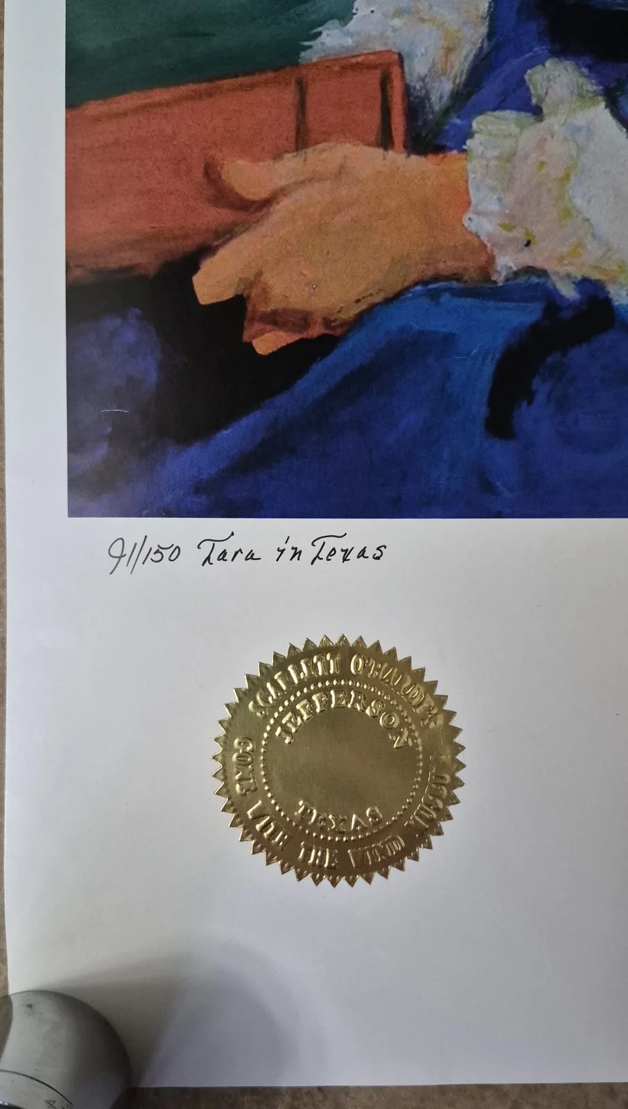 Cammie King — Signed Limited Print 91/150 Cammie King "Bonnie" 2003 Event 'Tara In Texas', изображение 3